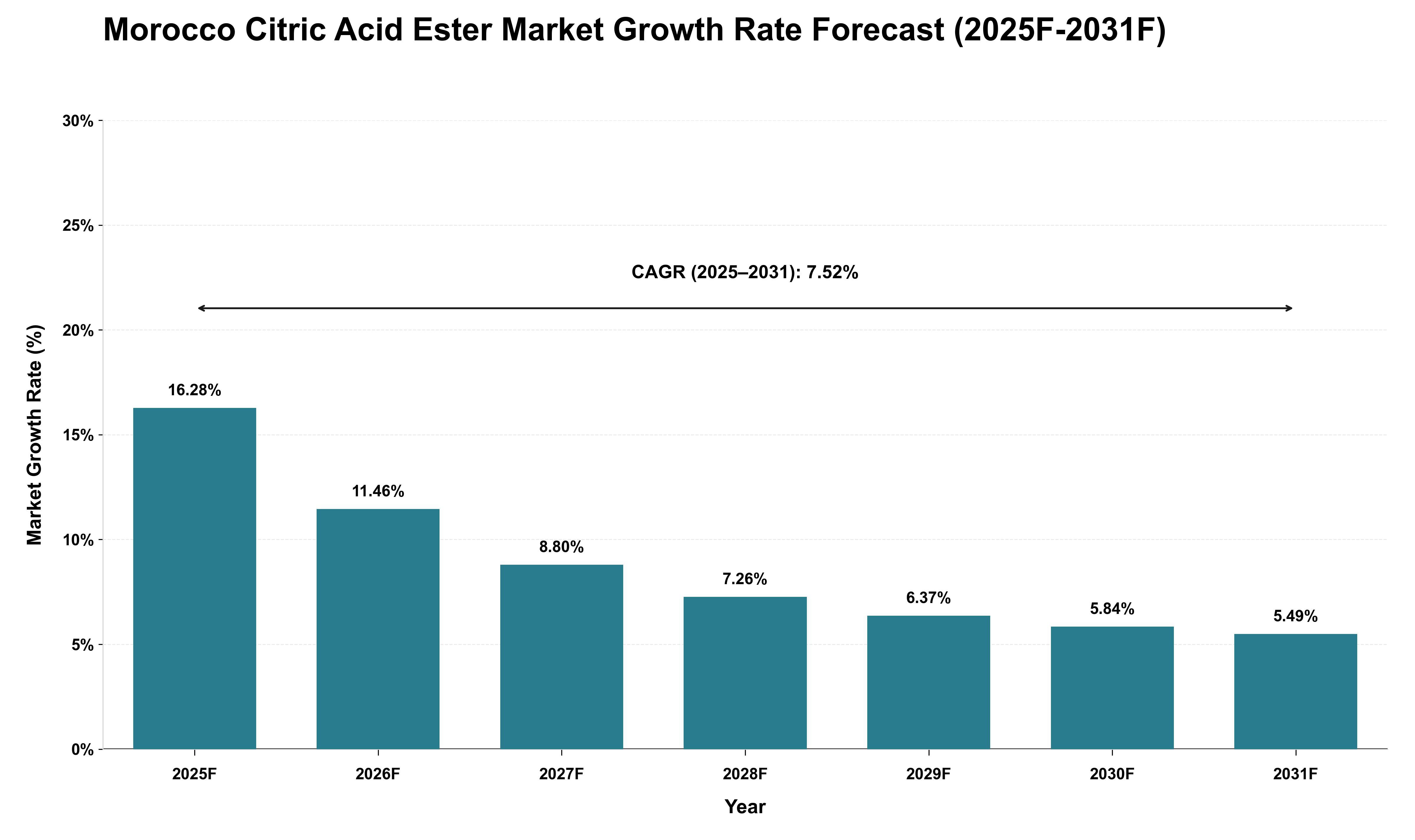 Morocco Citric Acid Ester Market Growth Rate Analysis (2025 - 2031)