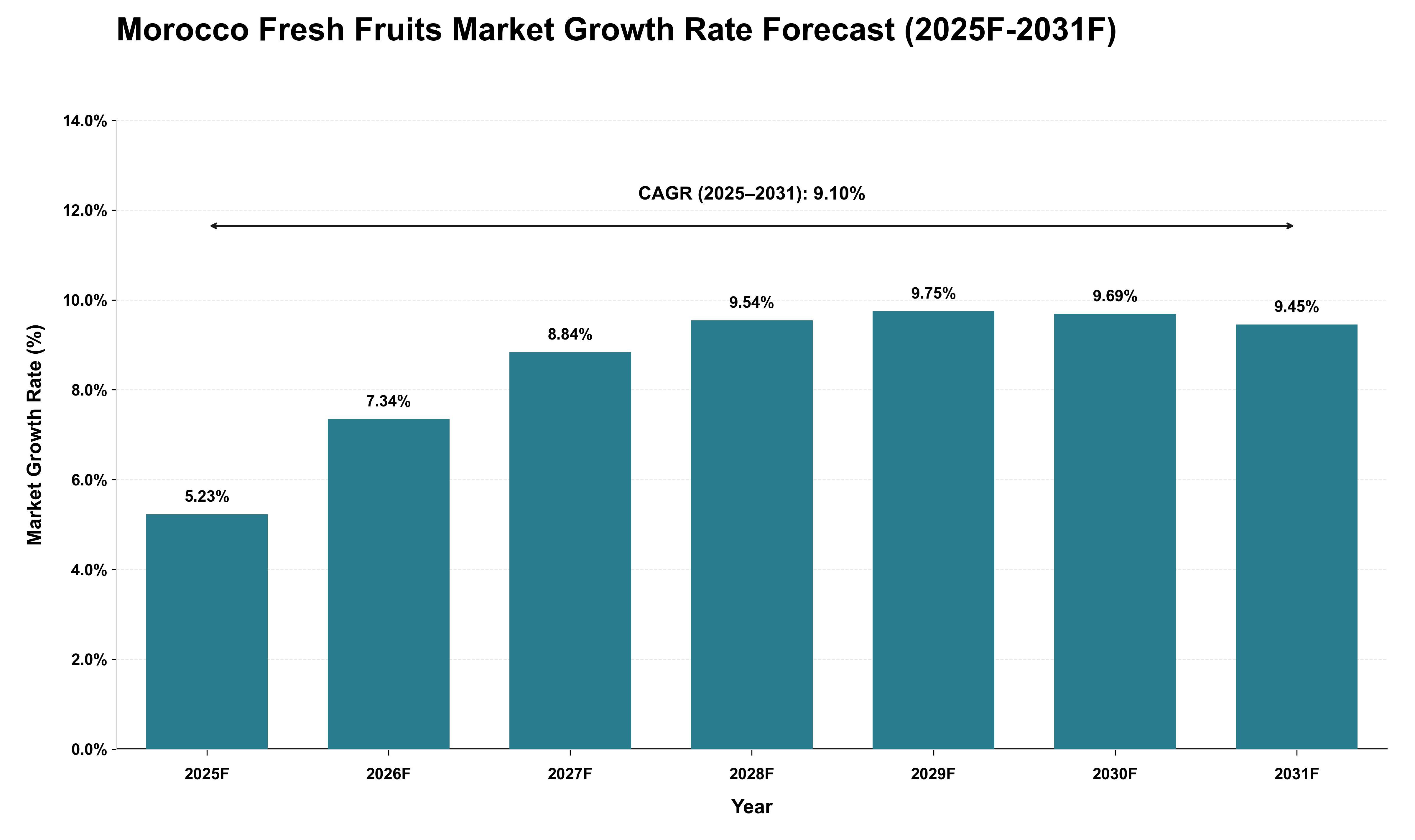 Morocco Fresh Fruits Market Growth Rate Analysis (2025 - 2031)