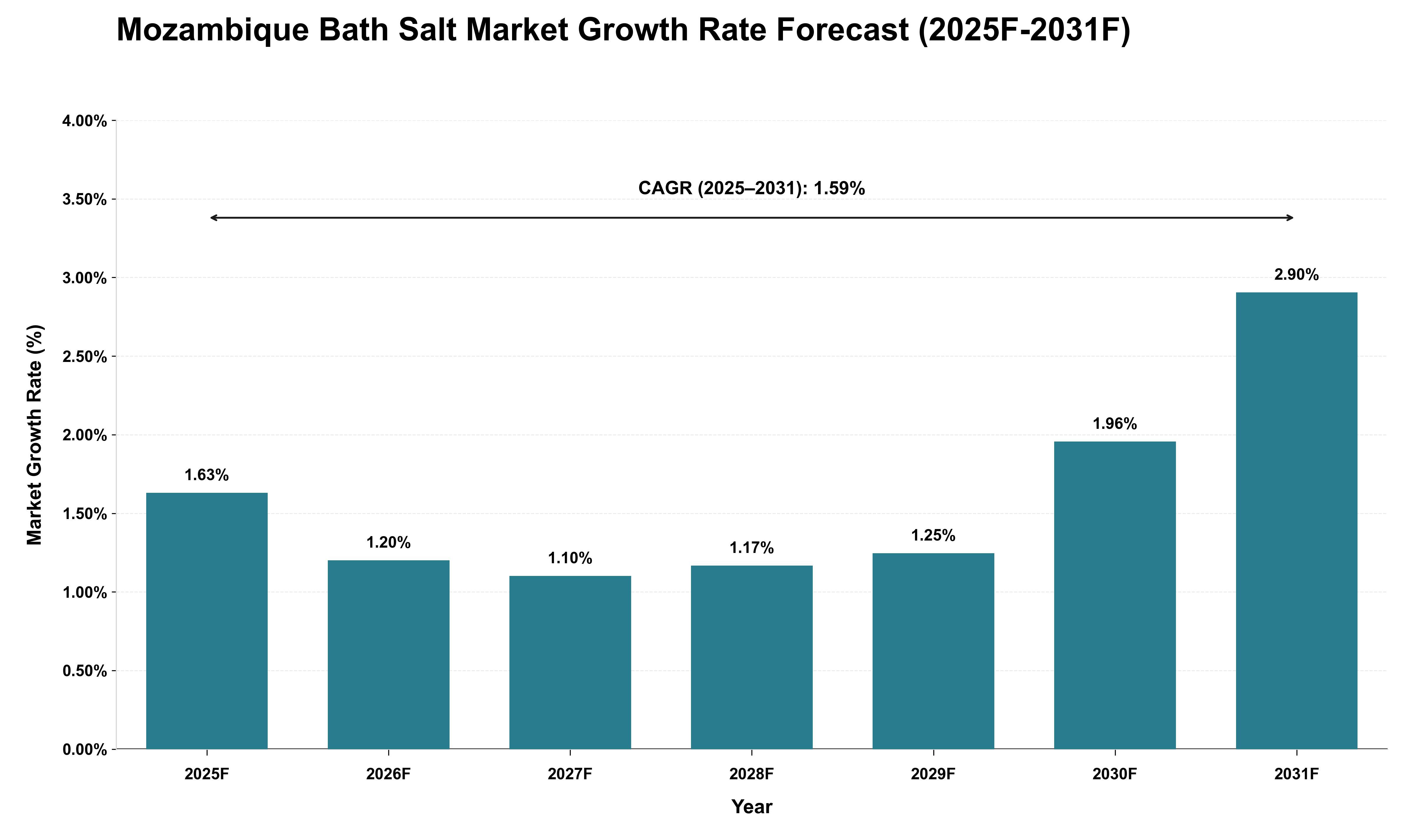 Mozambique Bath Salt Market Growth Rate Analysis (2025 - 2031)