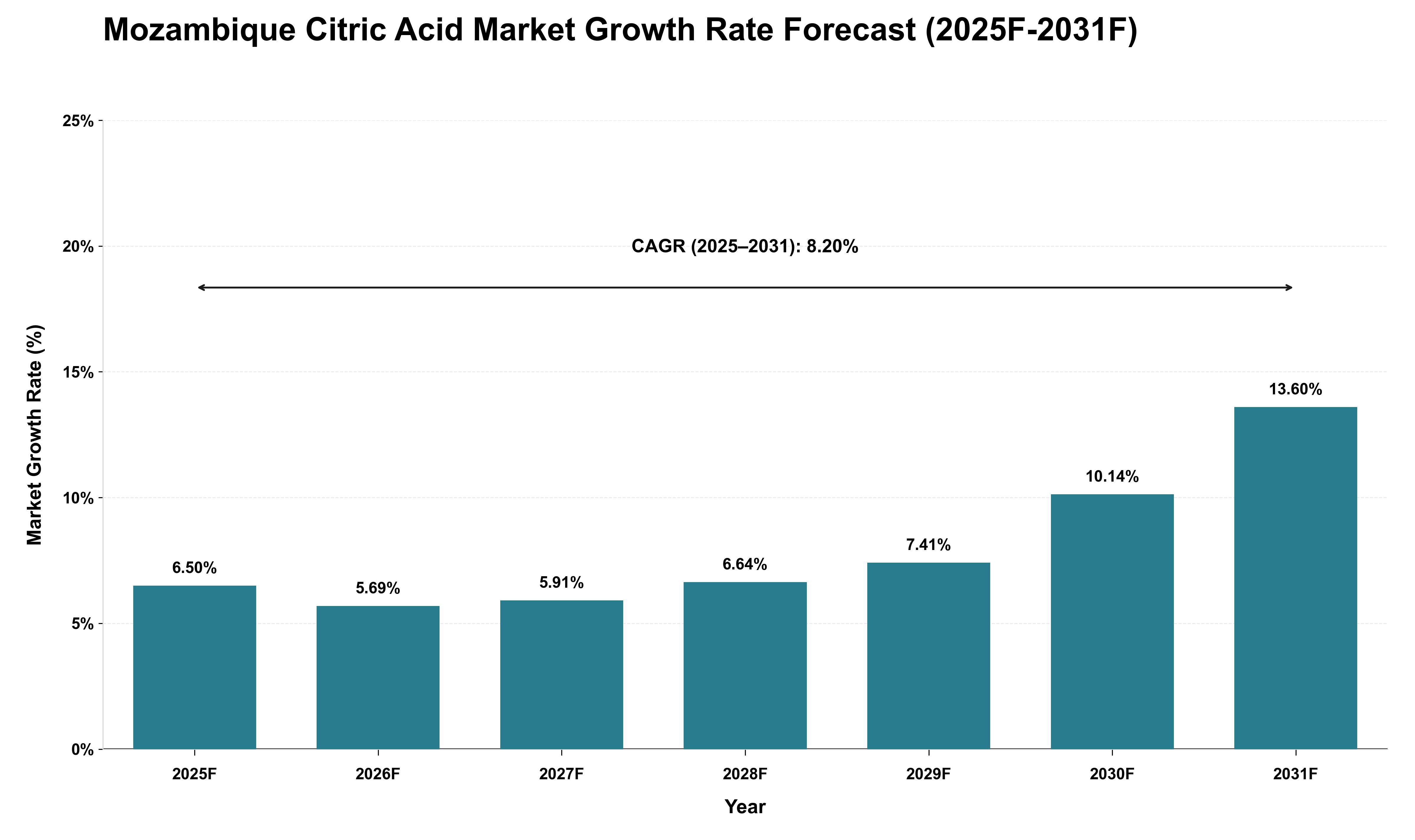 Mozambique Citric Acid Market Growth Rate Analysis (2025 - 2031)