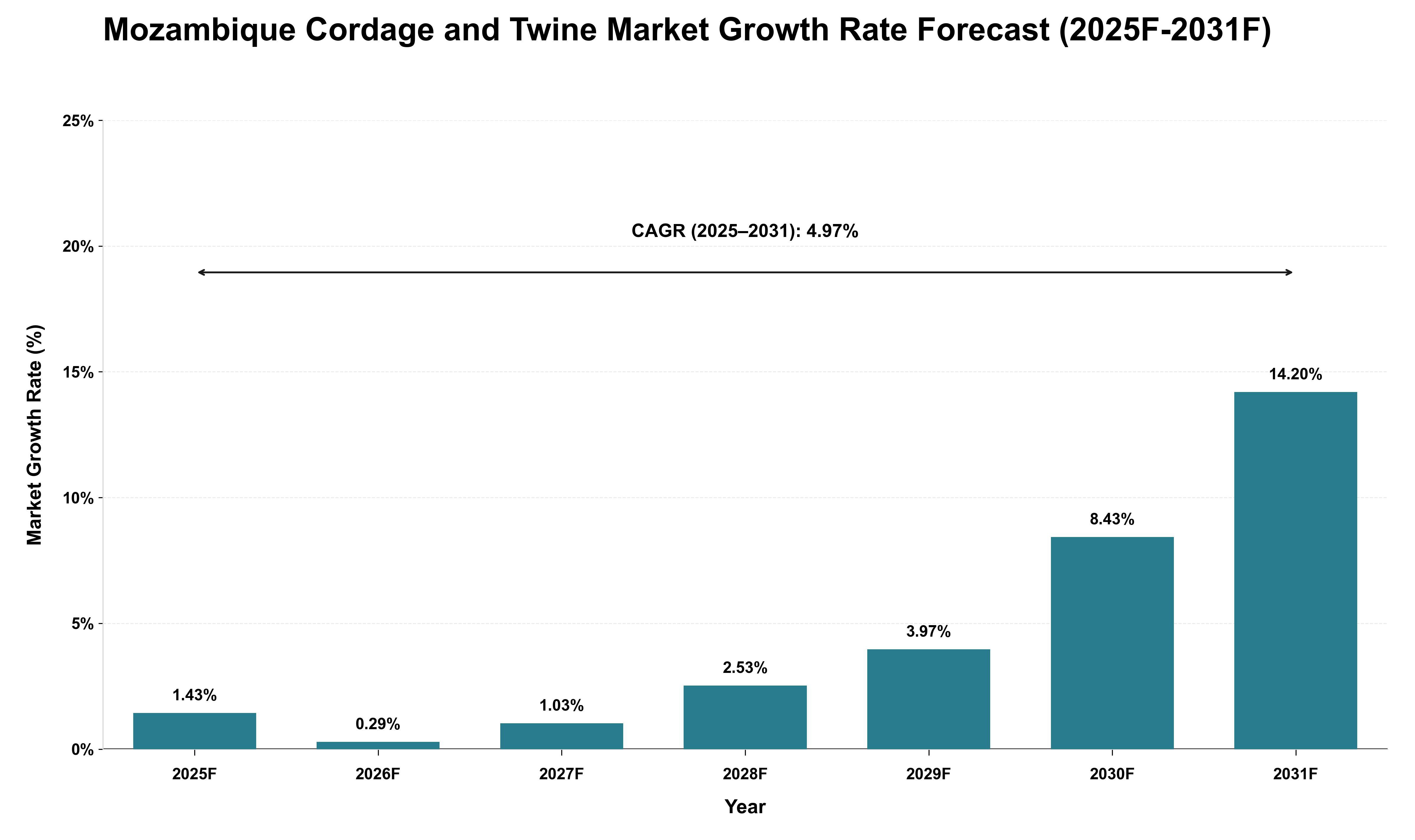 Mozambique Cordage and Twine Market Growth Rate Analysis (2025 - 2031)