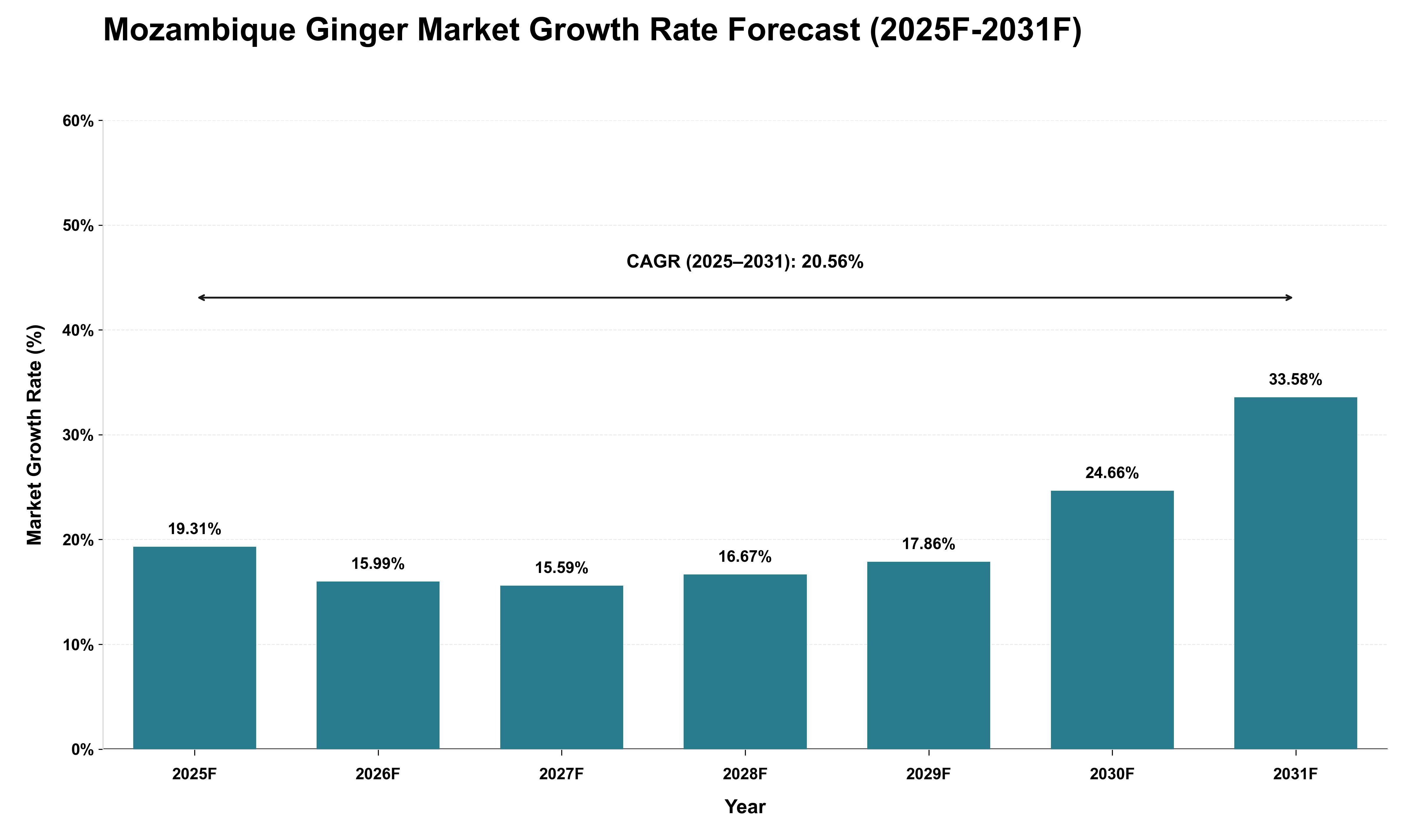 Mozambique Ginger Market Growth Rate Analysis (2025 - 2031)