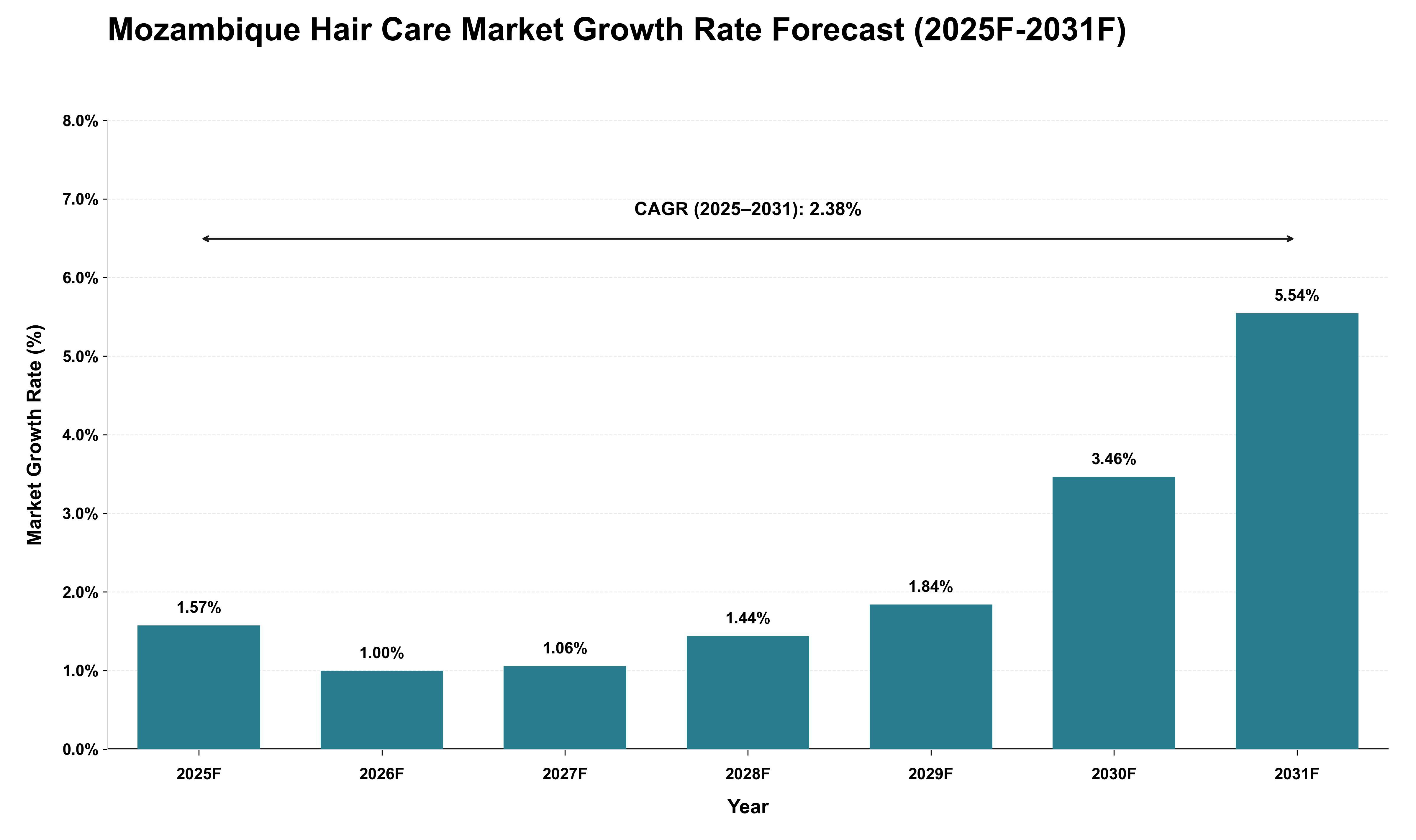 Mozambique Hair Care Market Growth Rate Analysis (2025 - 2031)