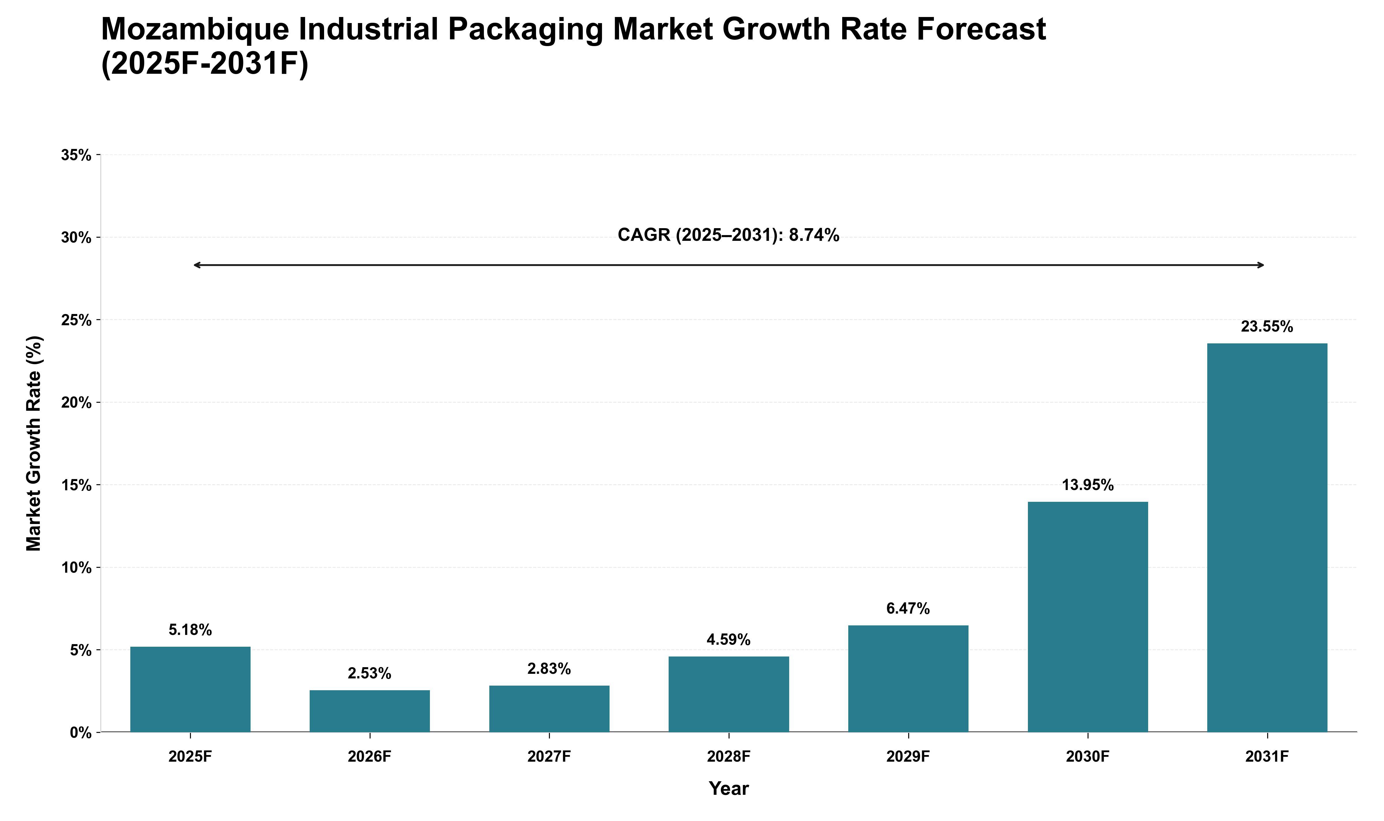 Mozambique Industrial Packaging Market Growth Rate Analysis (2025 - 2031)