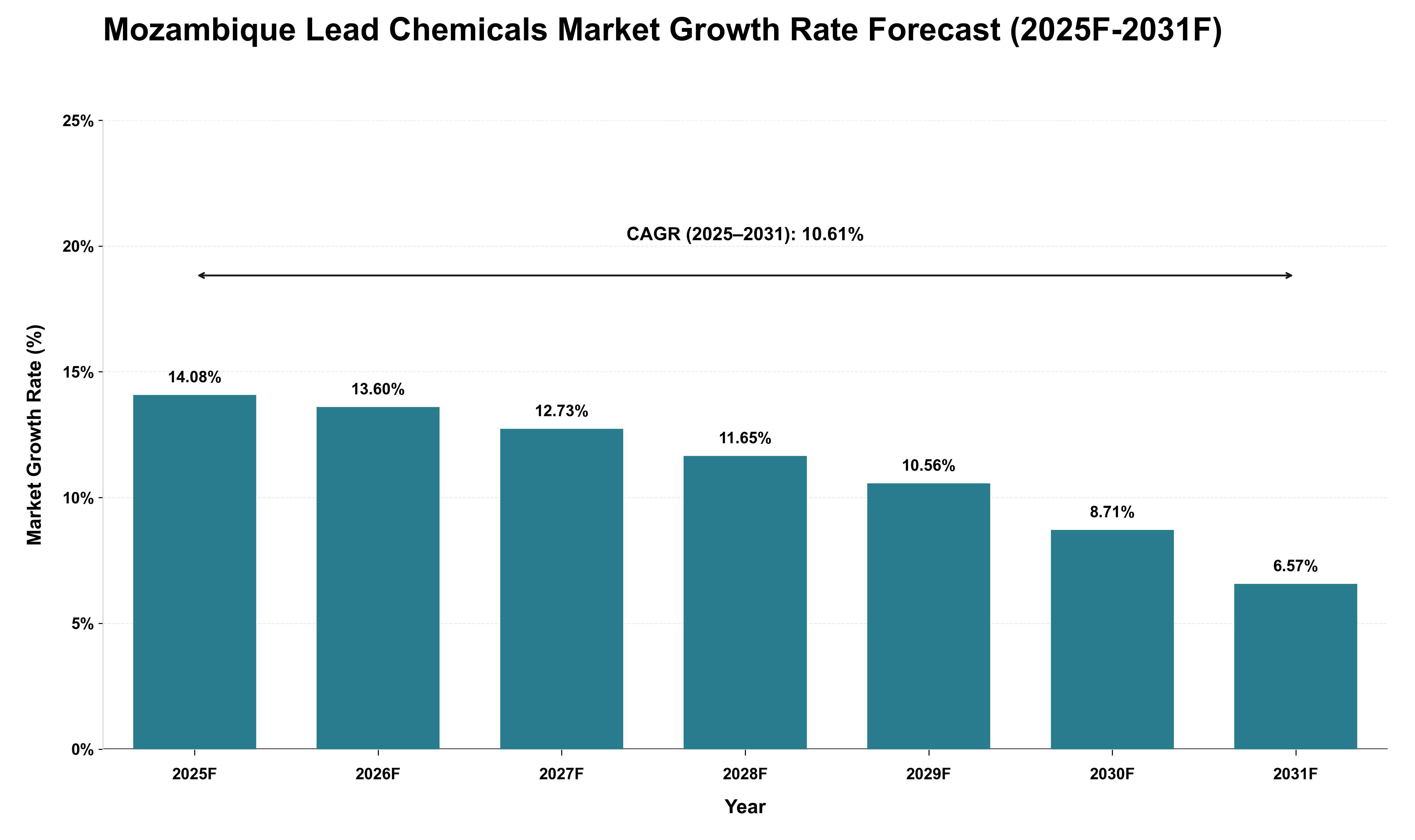 Mozambique Lead Chemicals Market Growth Rate Analysis (2025 - 2031)