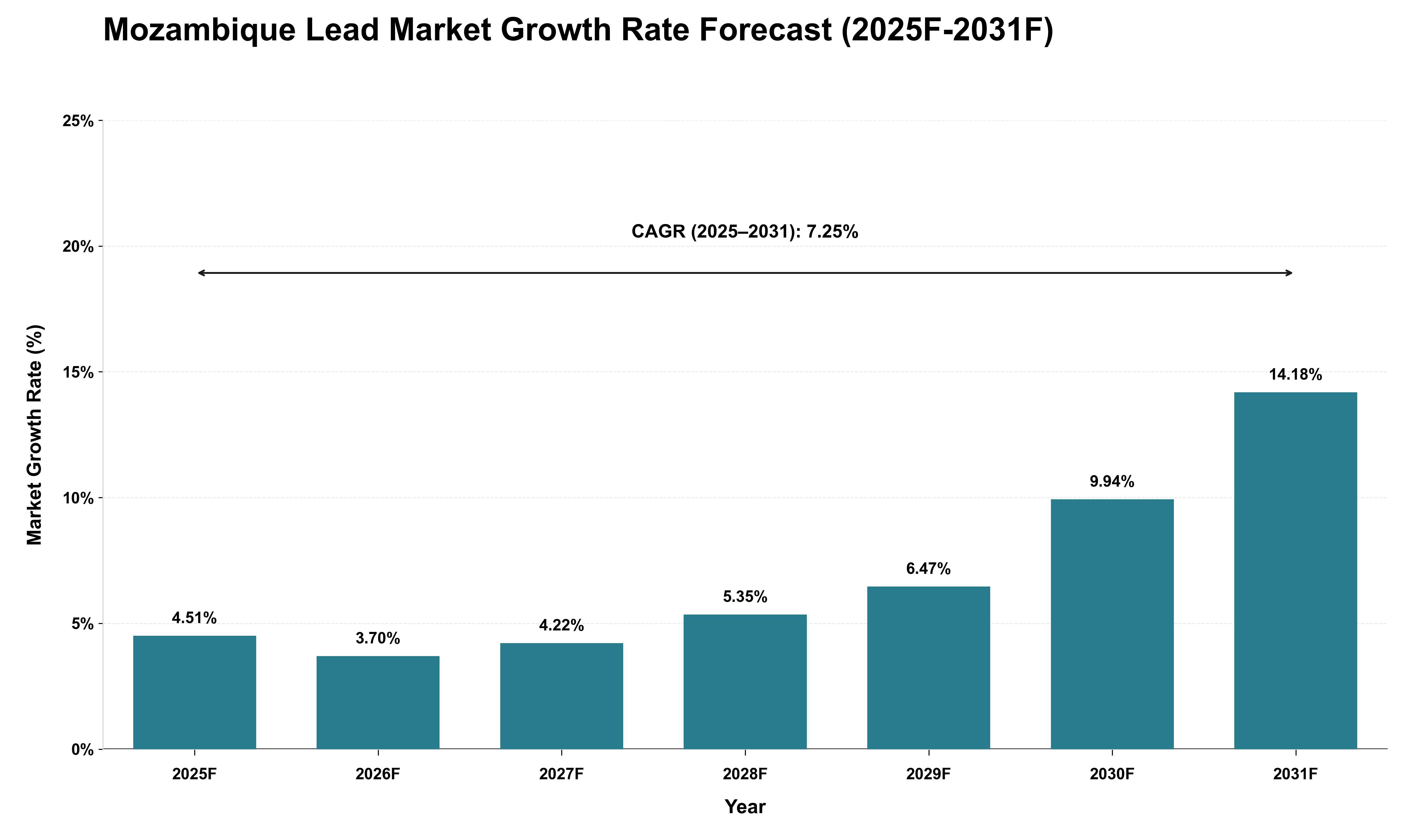 Mozambique Lead Market Growth Rate Analysis (2025 - 2031)