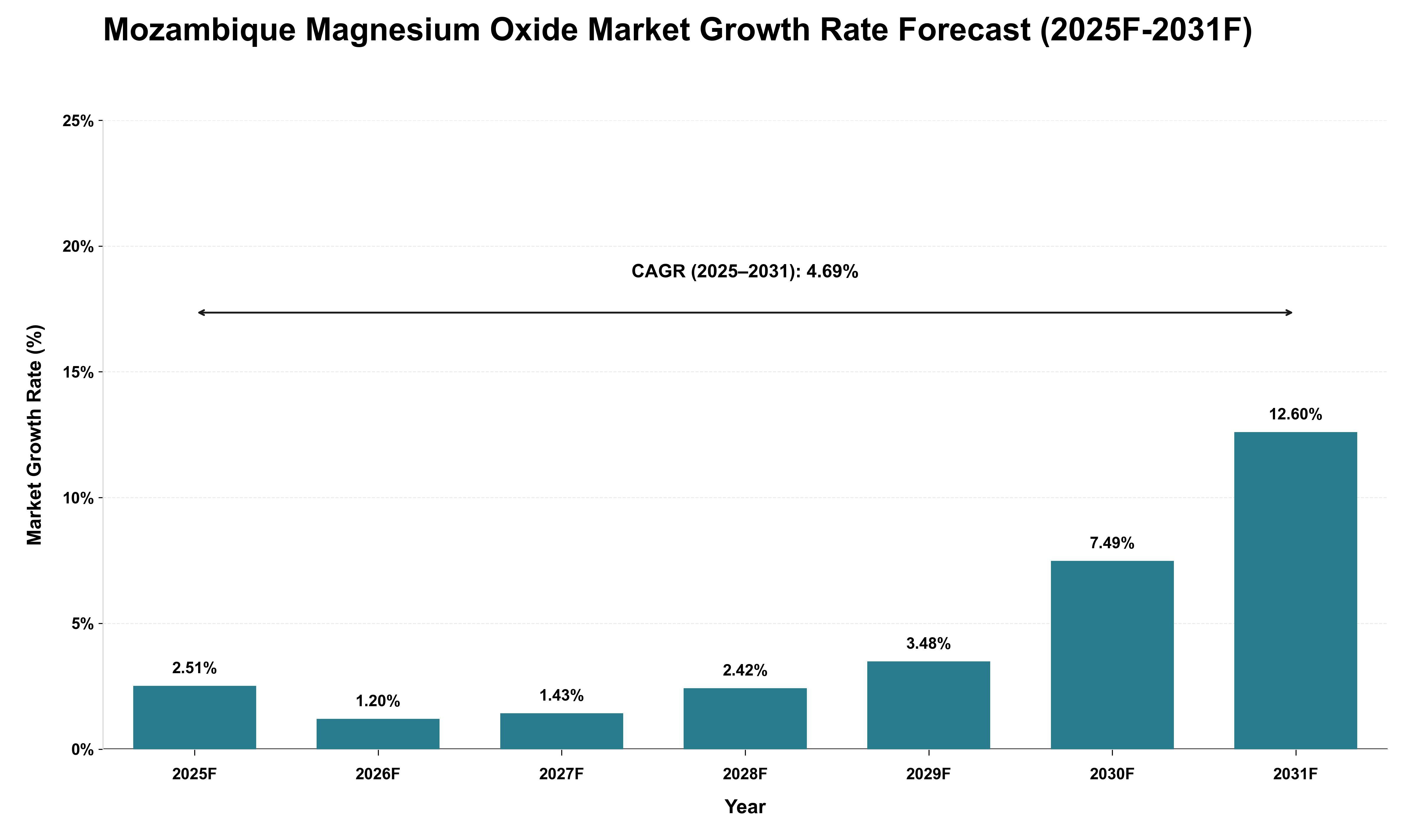 Mozambique Magnesium Oxide Market Growth Rate Analysis (2025 - 2031)