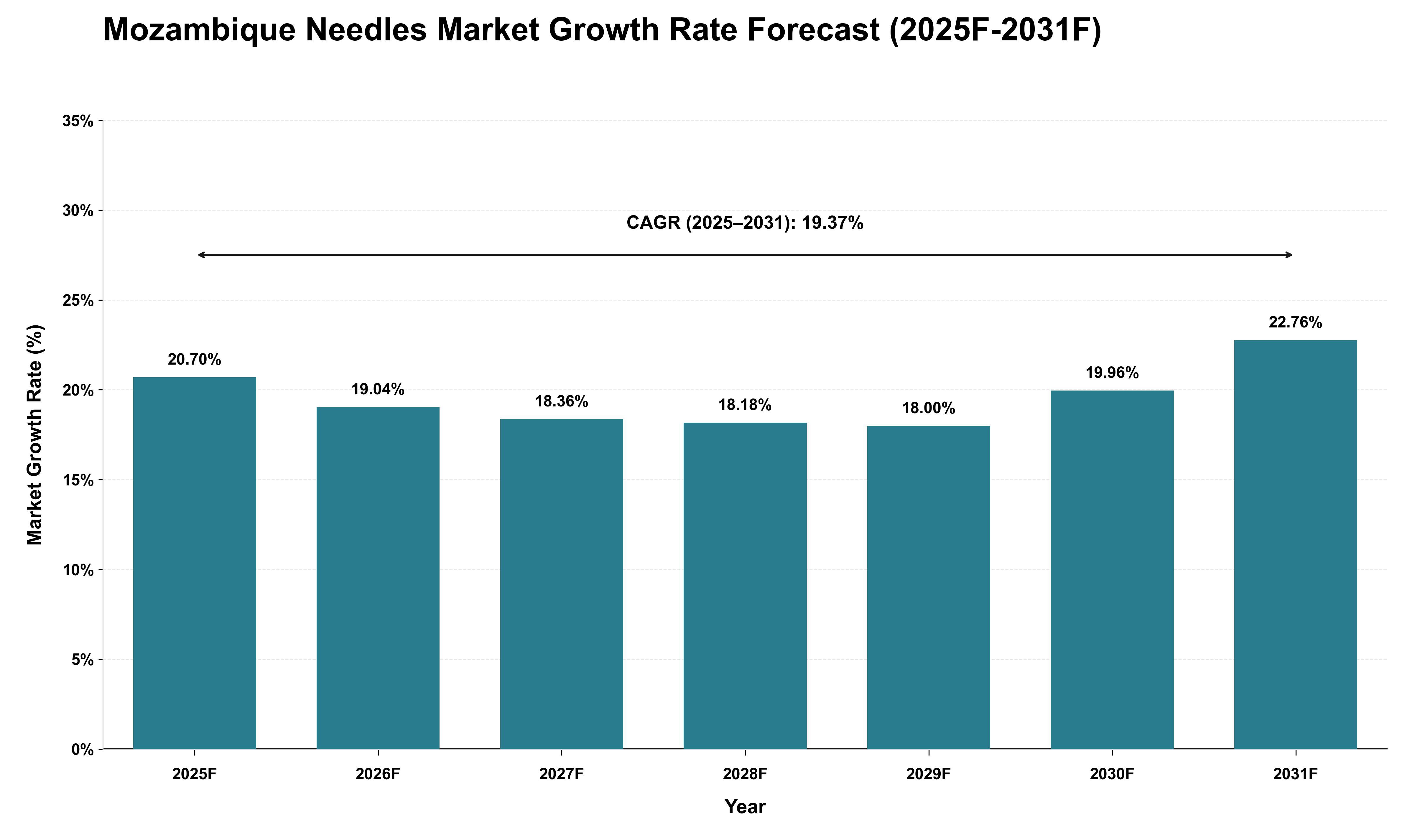 Mozambique Needles Market Growth Rate Analysis (2025 - 2031)