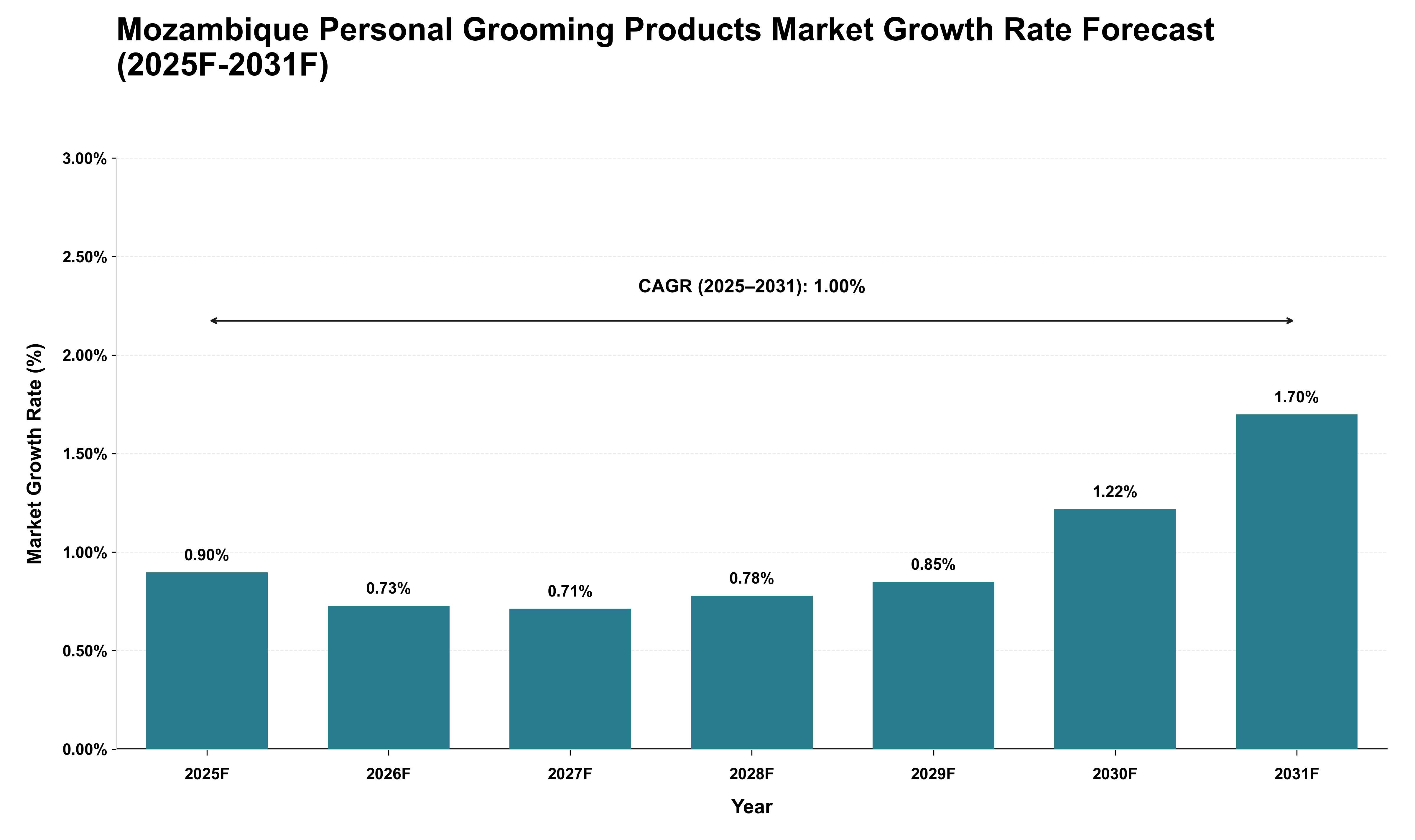 Mozambique Personal Grooming Products Market Growth Rate Analysis (2025 - 2031)