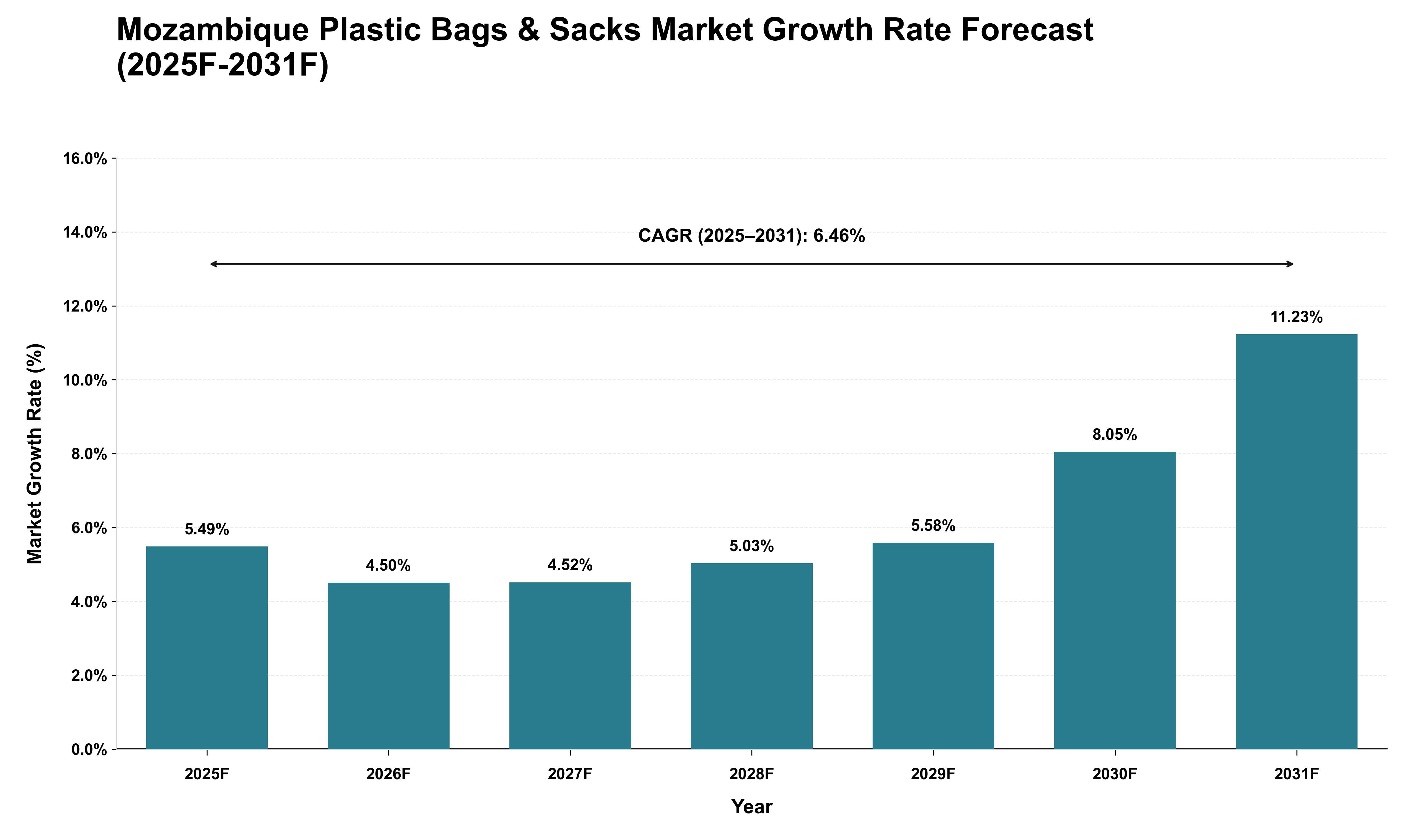 Mozambique Plastic Bags & Sacks Market Growth Rate Analysis (2025 - 2031)
