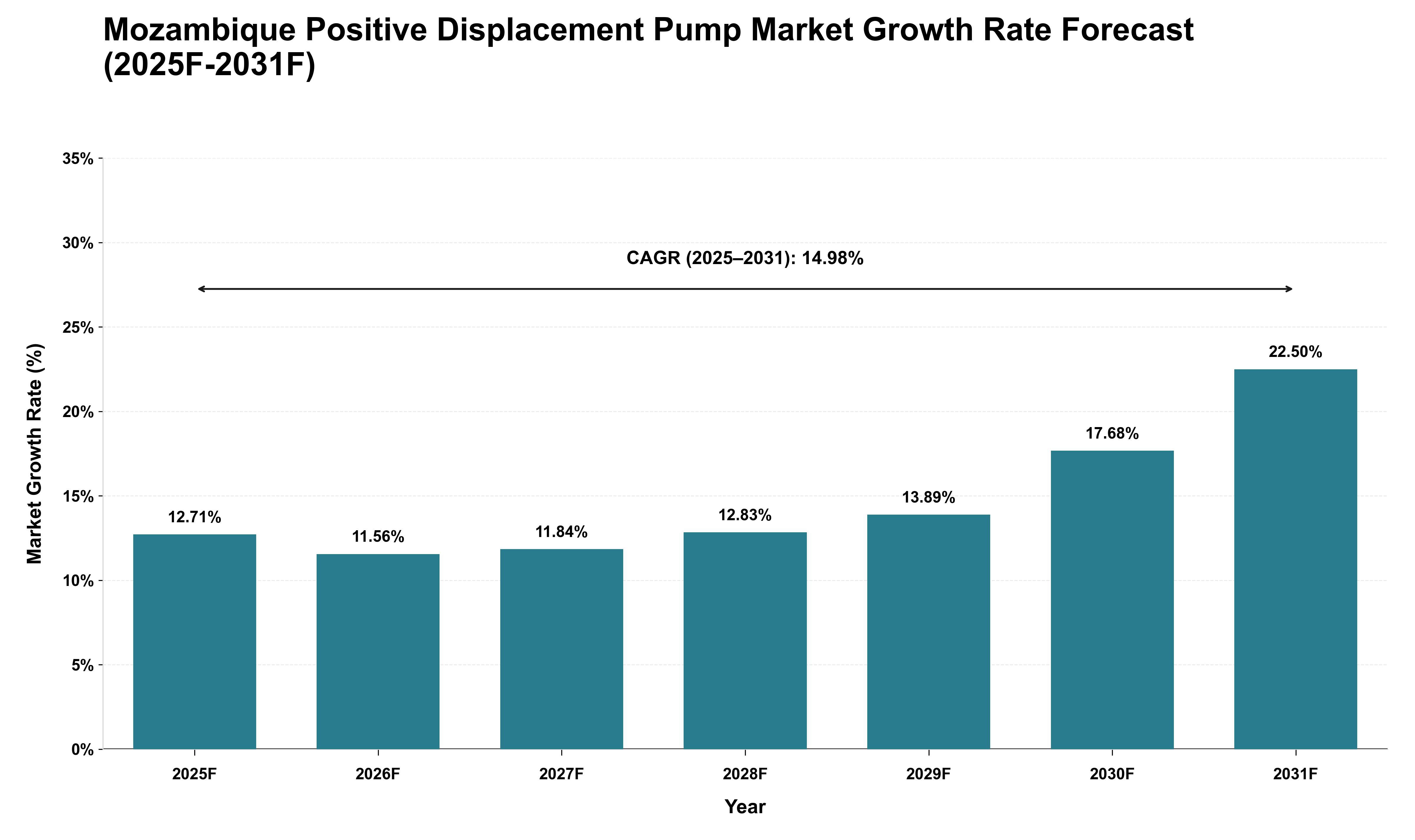 Mozambique Positive Displacement Pump Market Growth Rate Analysis (2025 - 2031)