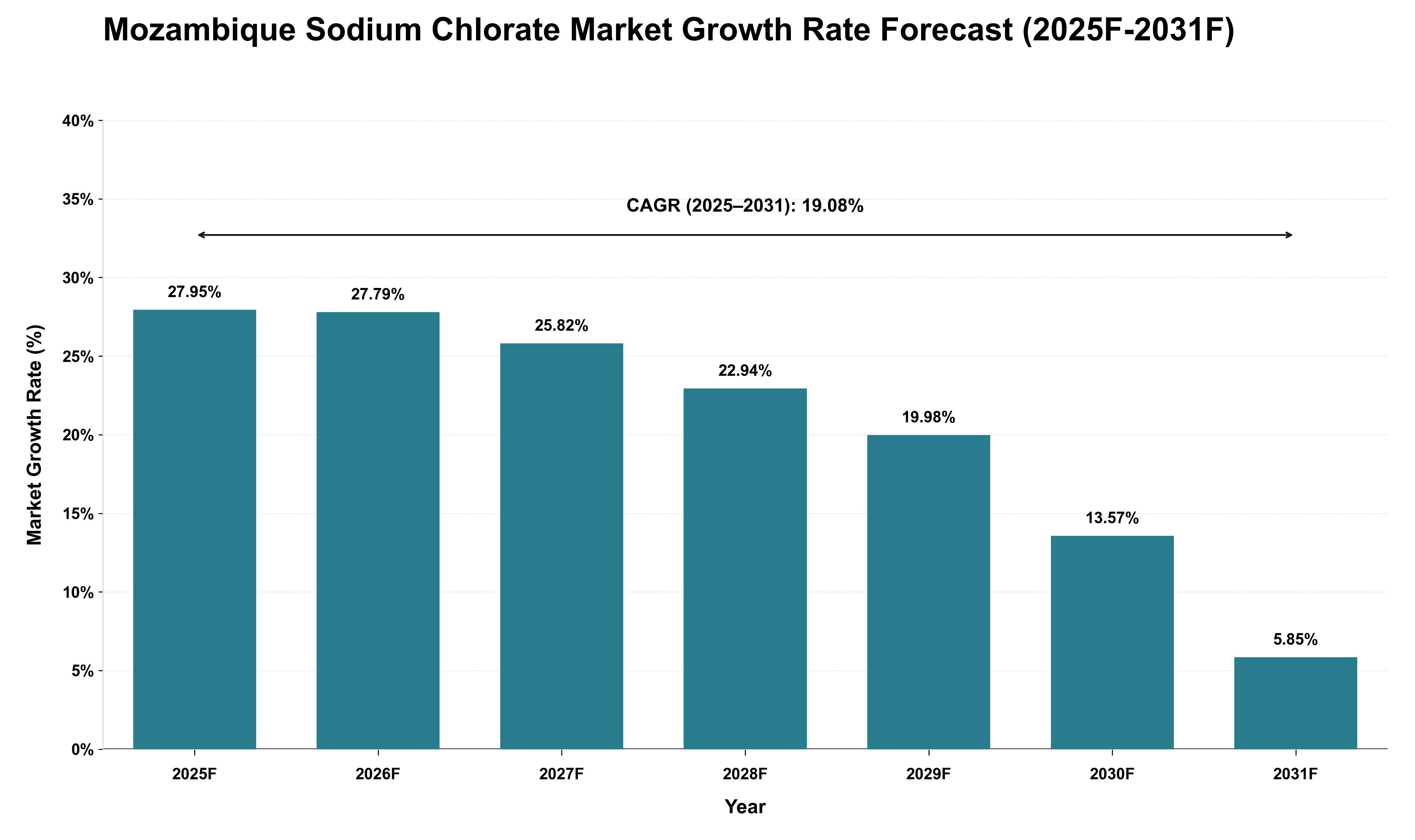 Mozambique Sodium Chlorate Market Growth Rate Analysis (2025 - 2031)