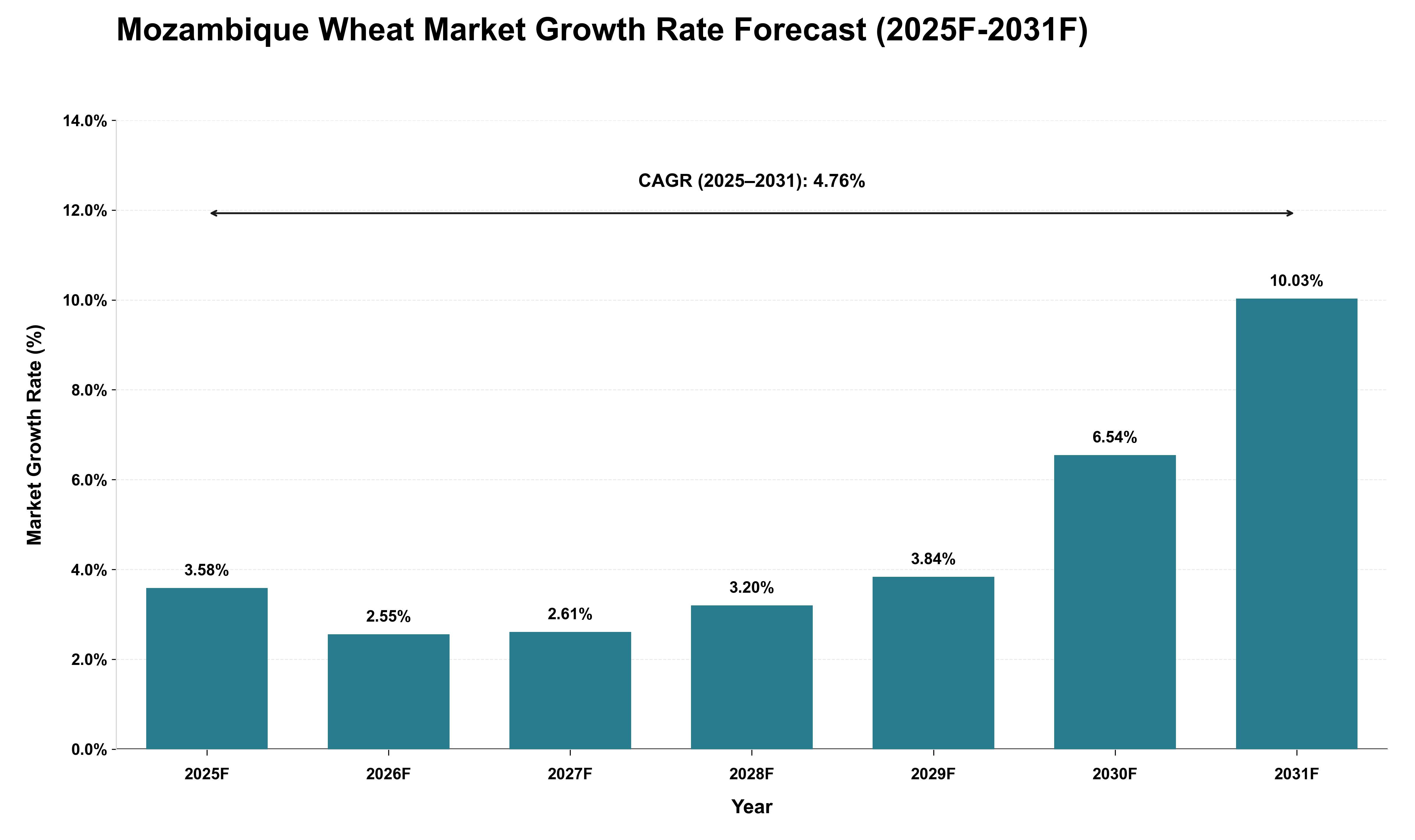 Mozambique Wheat Market Growth Rate Analysis (2025 - 2031)