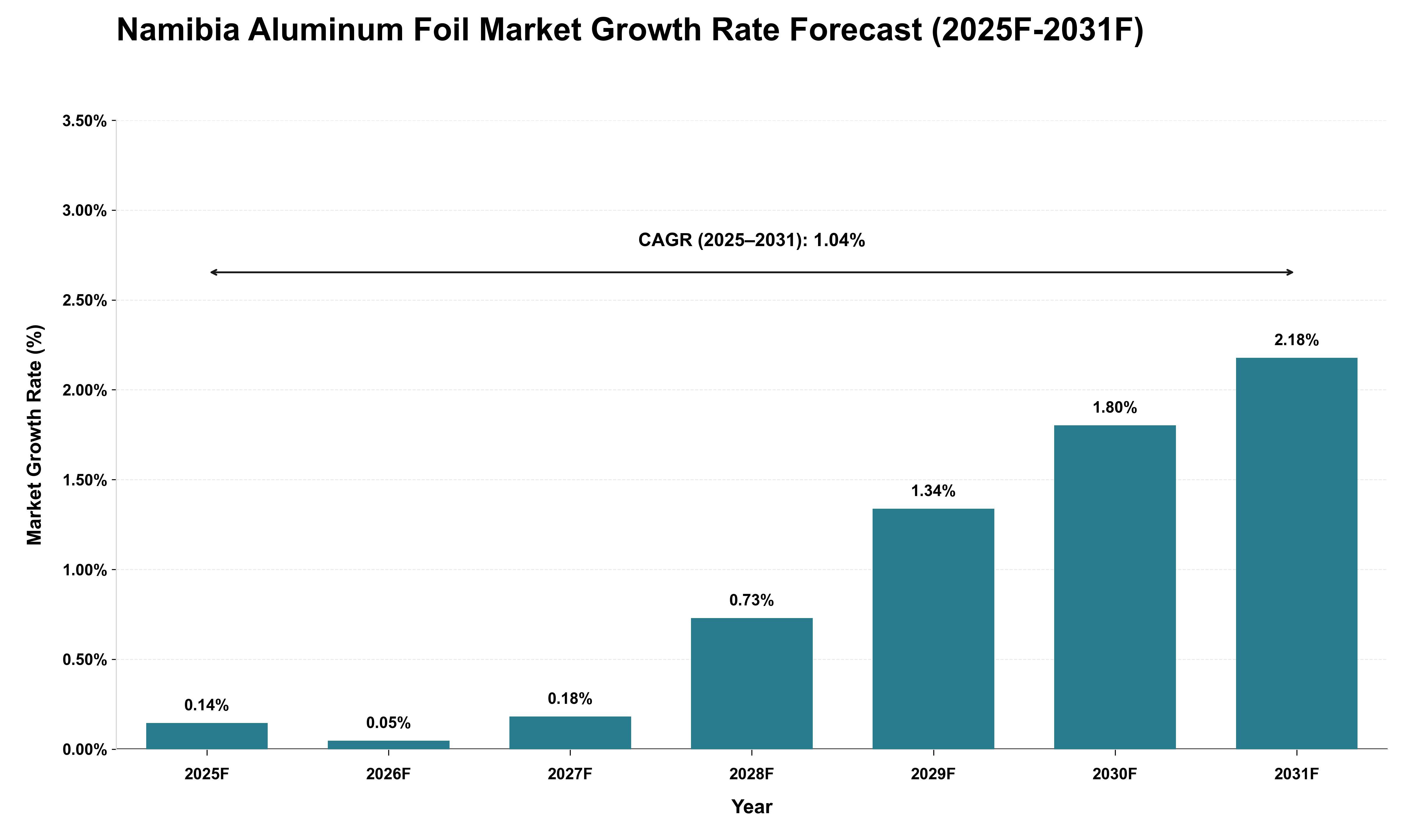 Namibia Aluminum Foil Market Growth Rate Analysis (2025 - 2031)