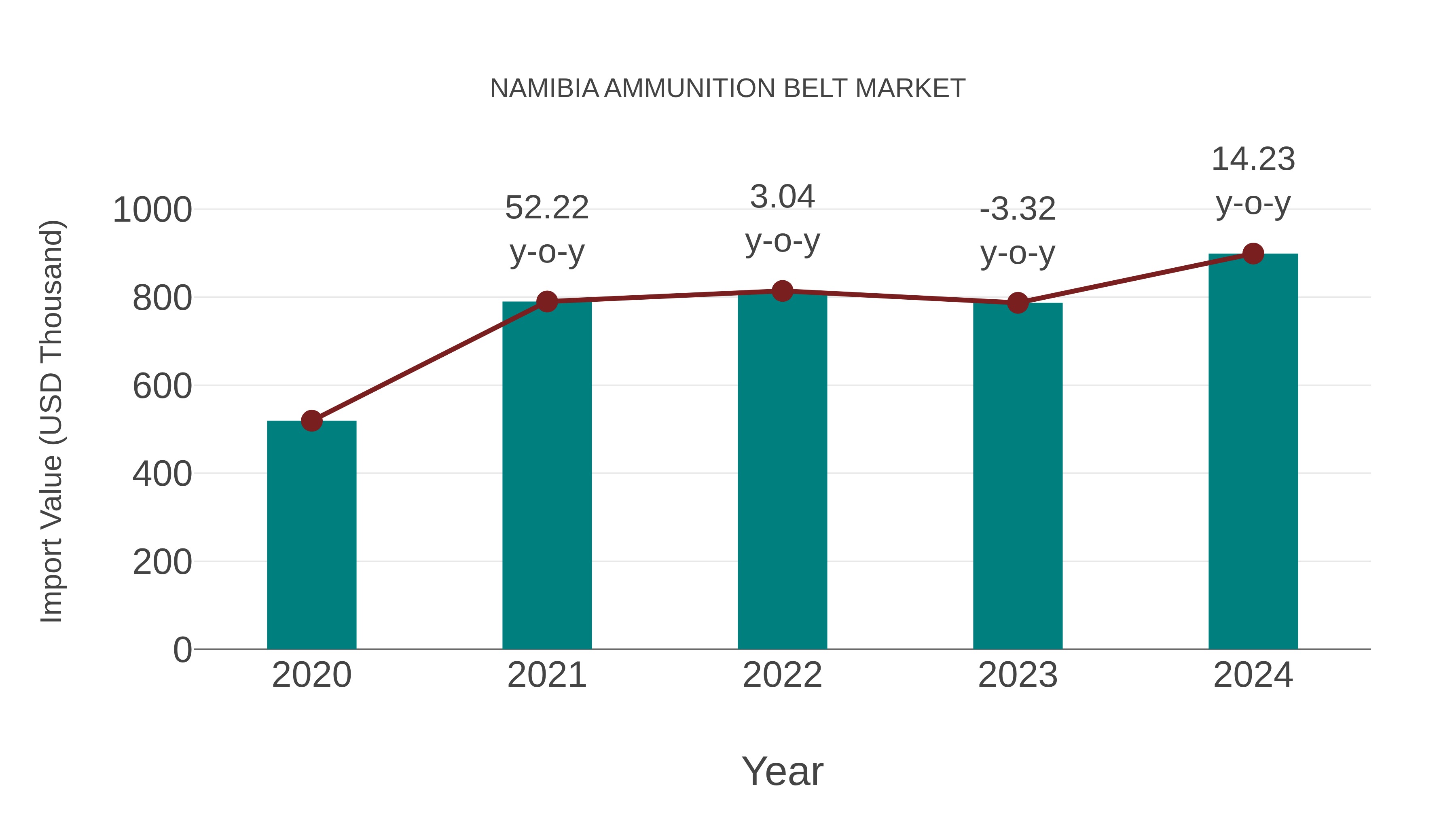  Namibia Ammunition Belt Market: Import Trend Analysis