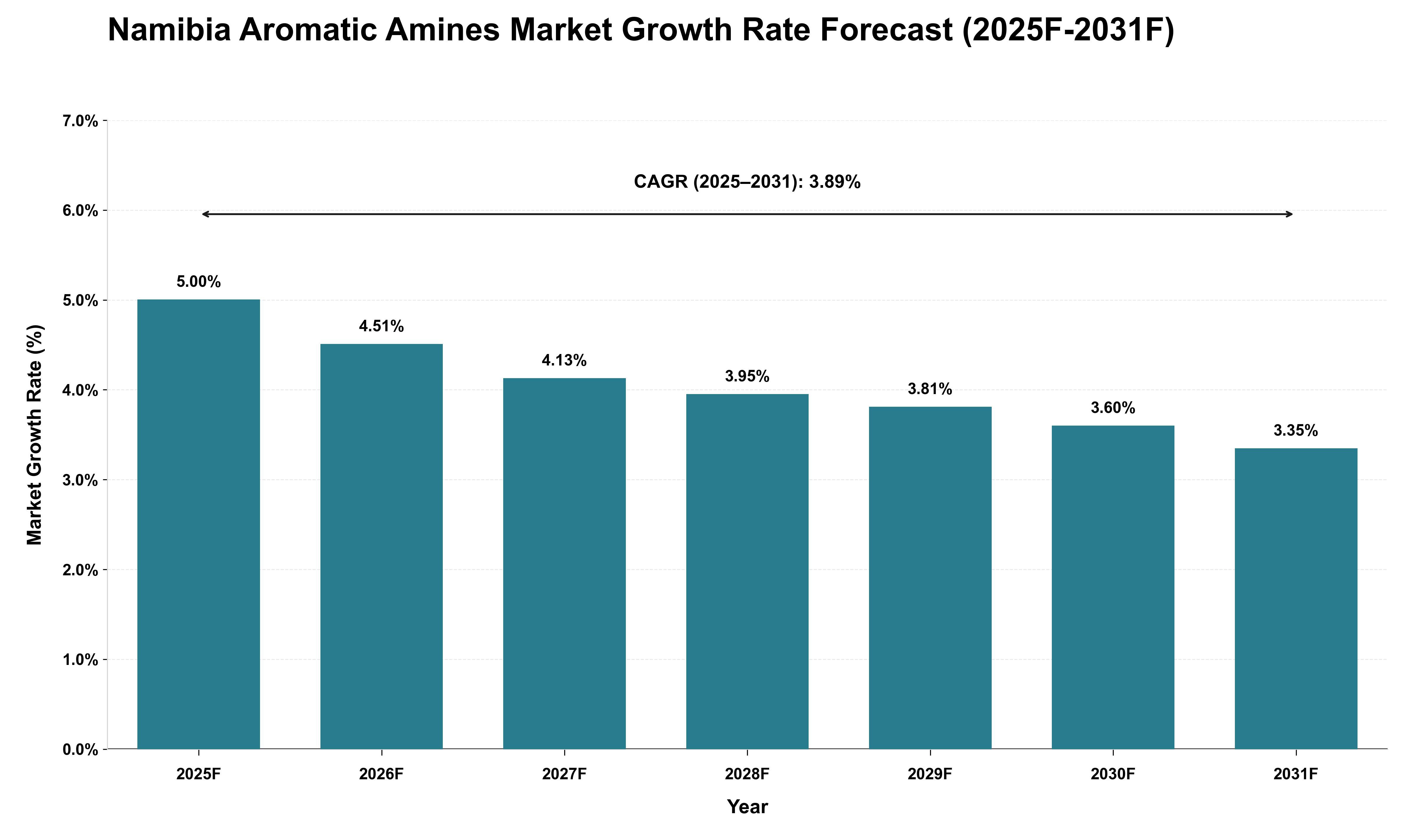 Namibia Aromatic Amines Market Growth Rate Analysis (2025 - 2031)