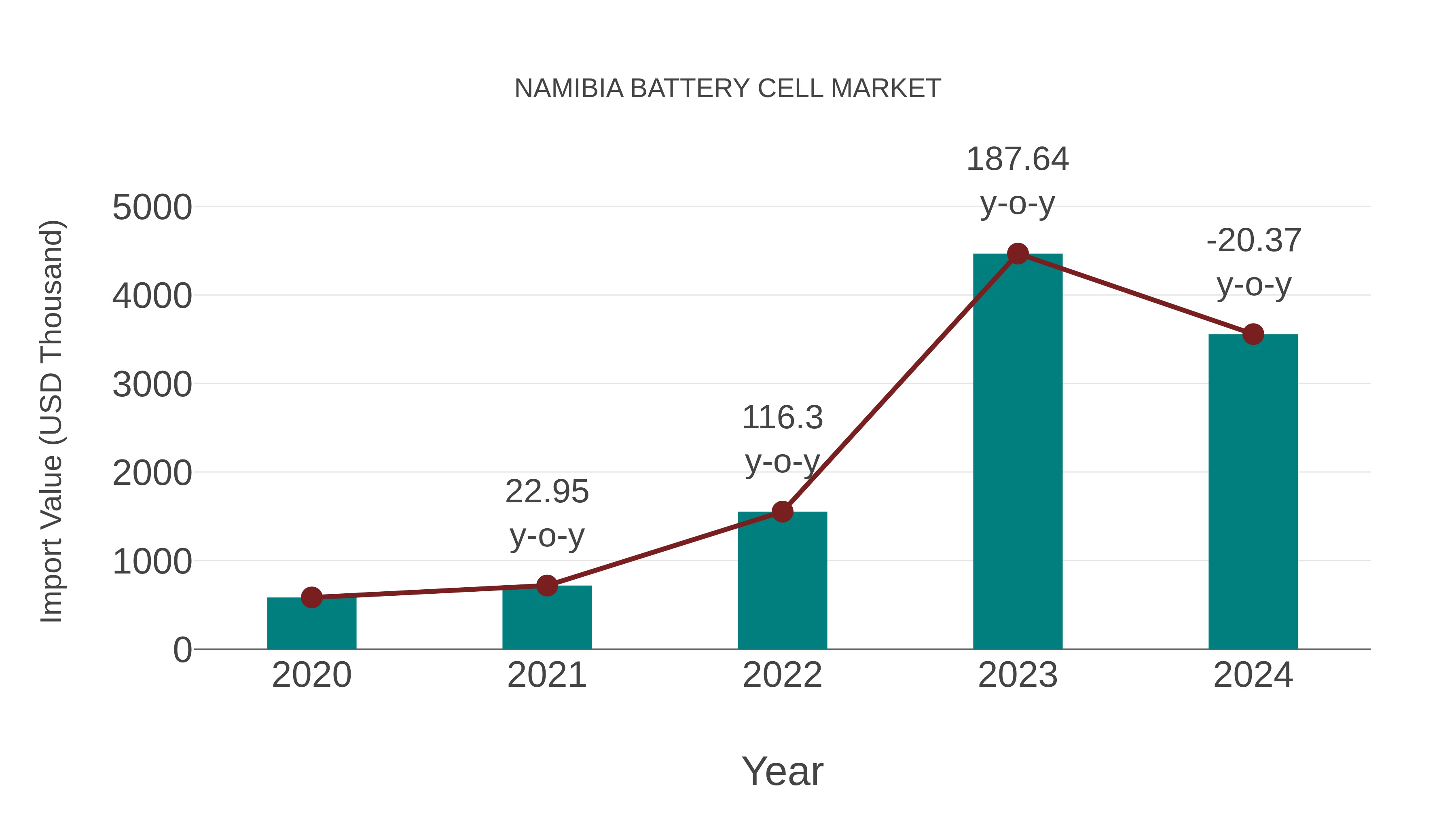  Namibia Battery Cell Market: Import Trend Analysis