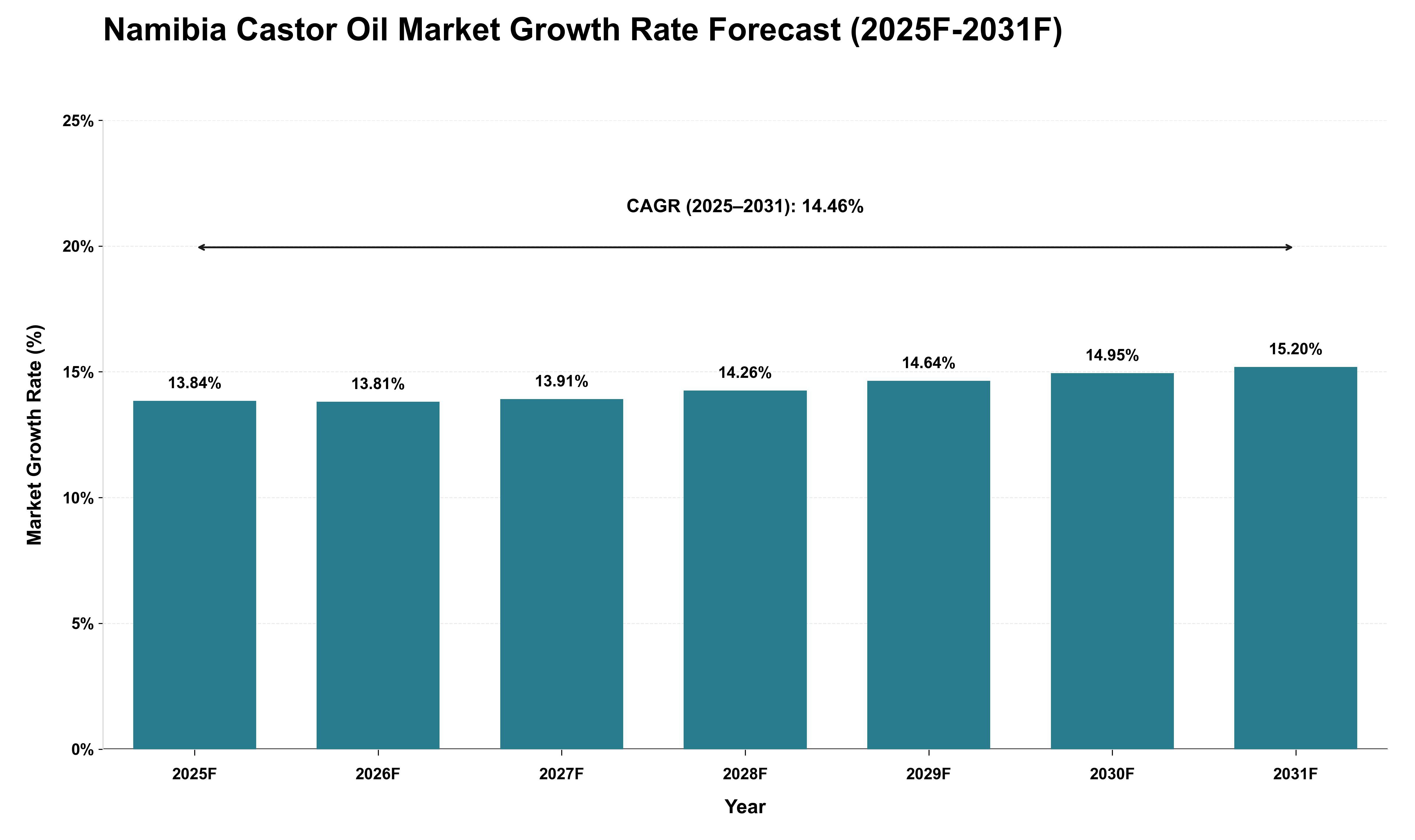 Namibia Castor Oil Market Growth Rate Analysis (2025 - 2031)