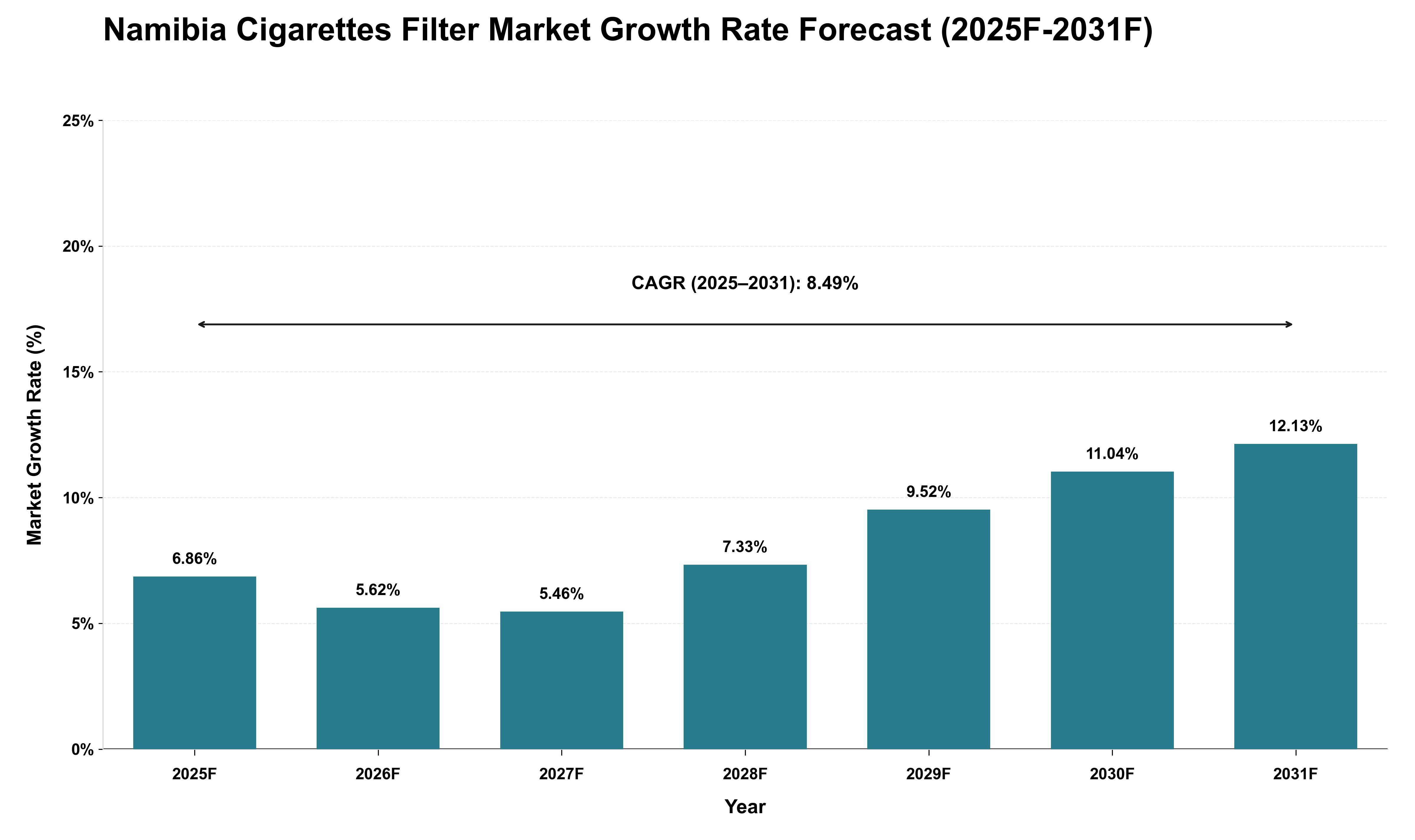 Namibia Cigarettes Filter Market Growth Rate Analysis (2025 - 2031)