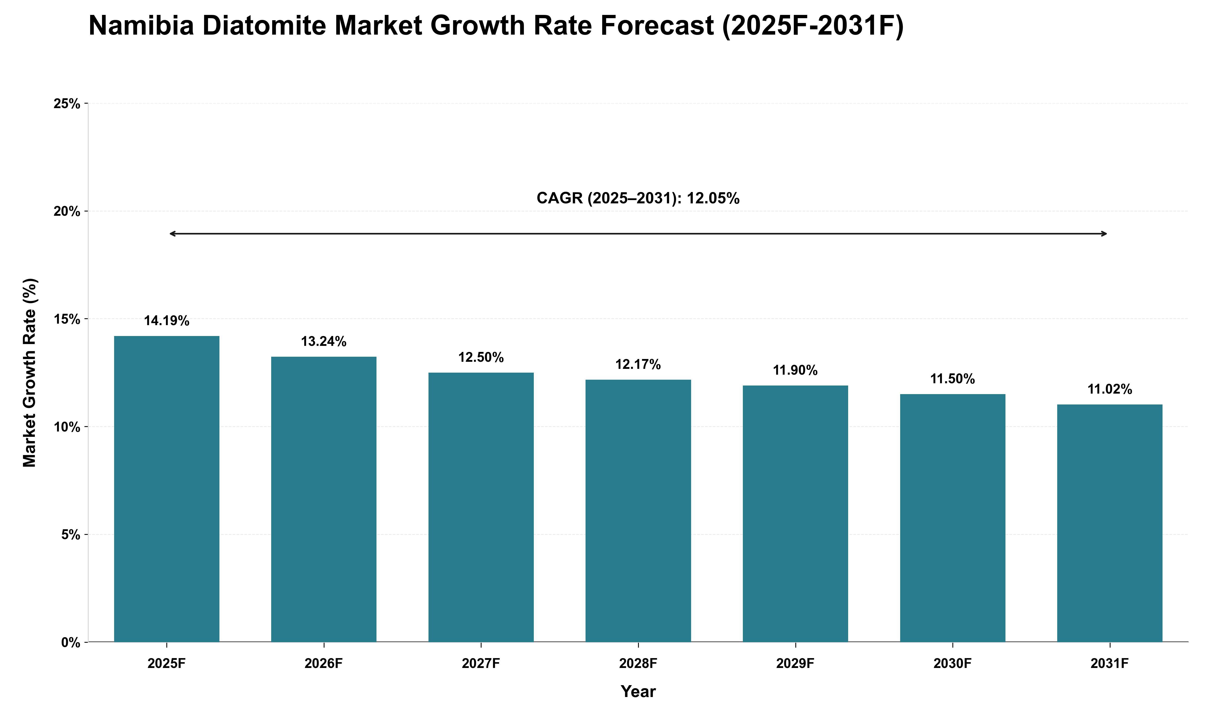 Namibia Diatomite Market Growth Rate Analysis (2025 - 2031)