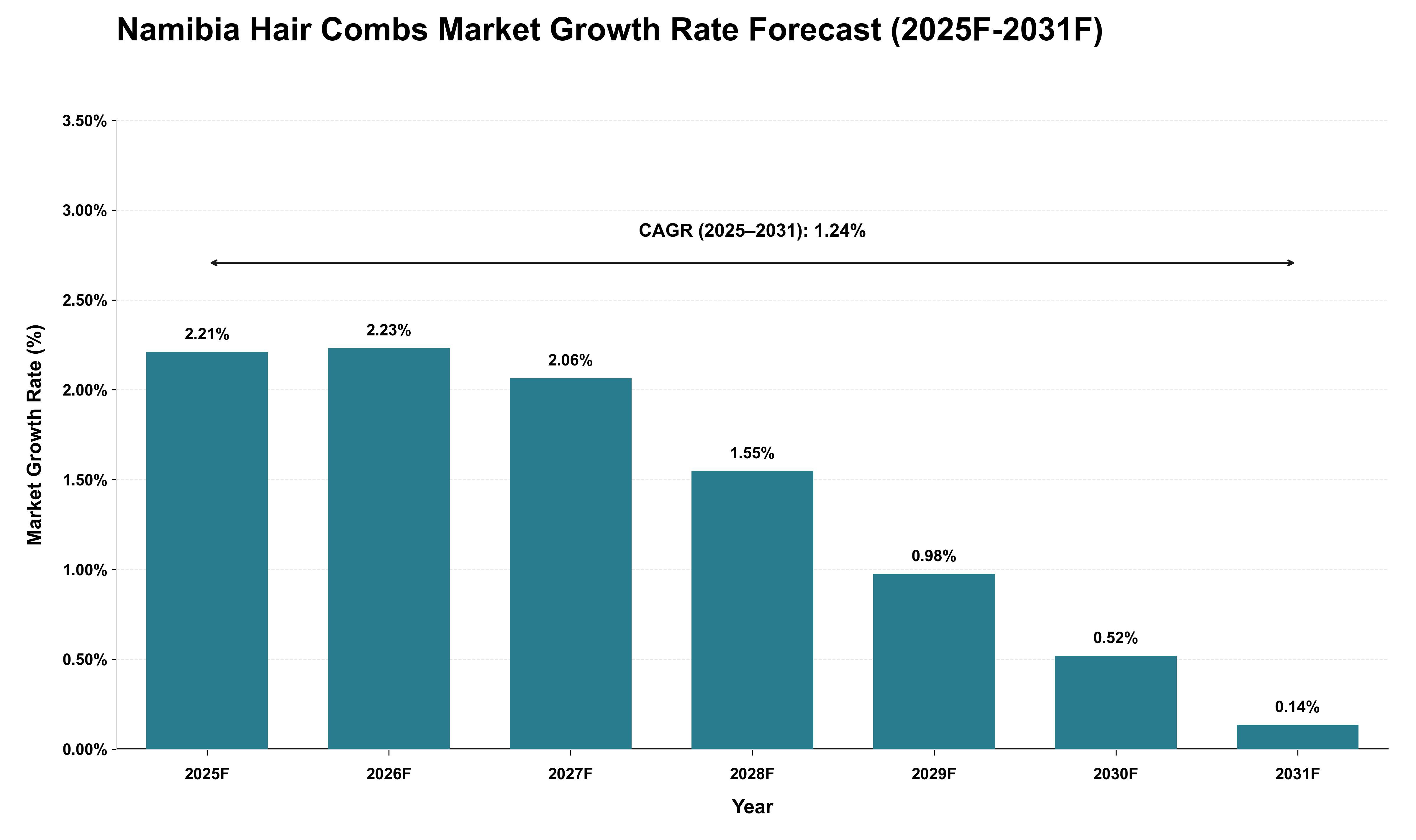 Namibia Hair Combs Market Growth Rate Analysis (2025 - 2031)