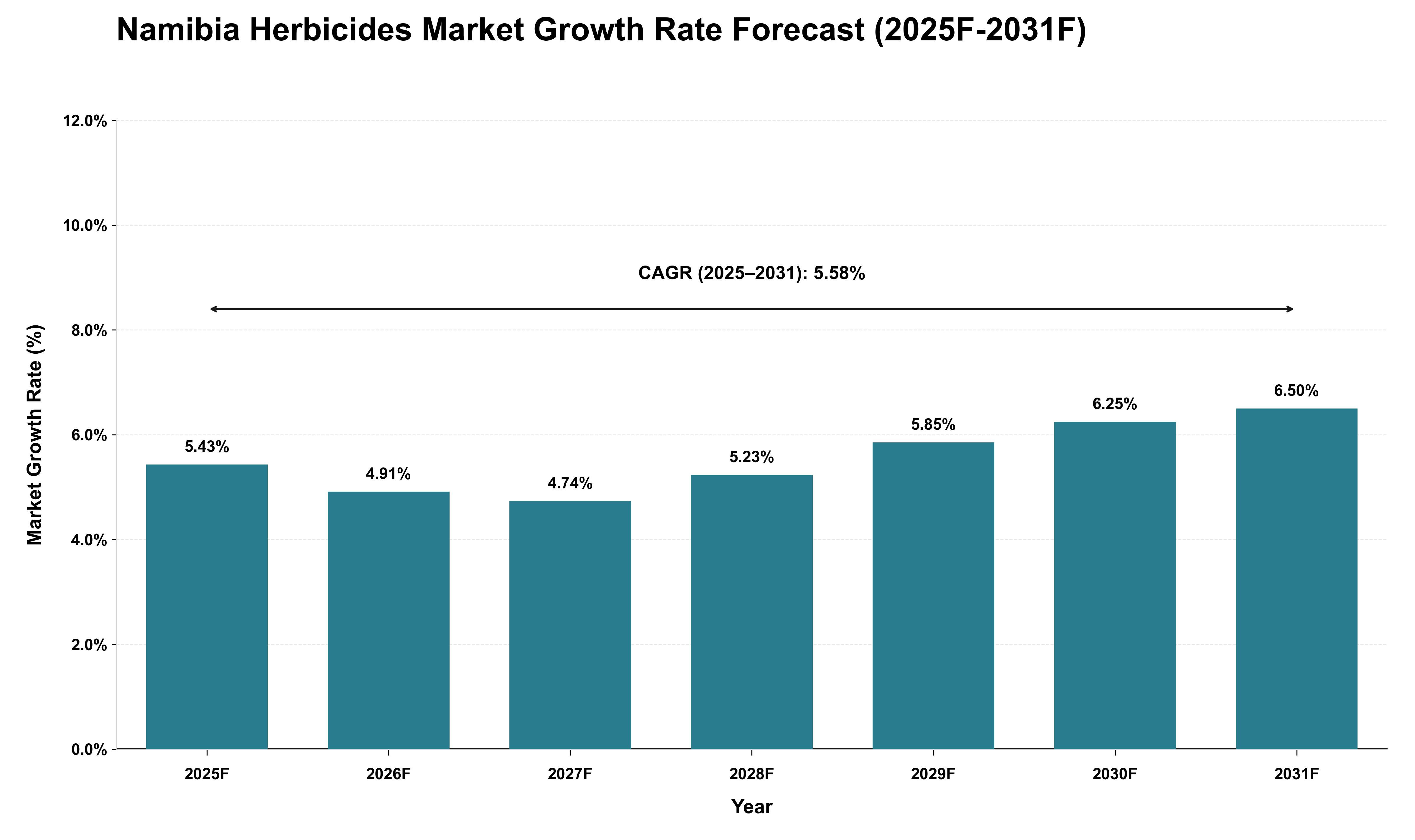 Namibia Herbicides Market Growth Rate Analysis (2025 - 2031)