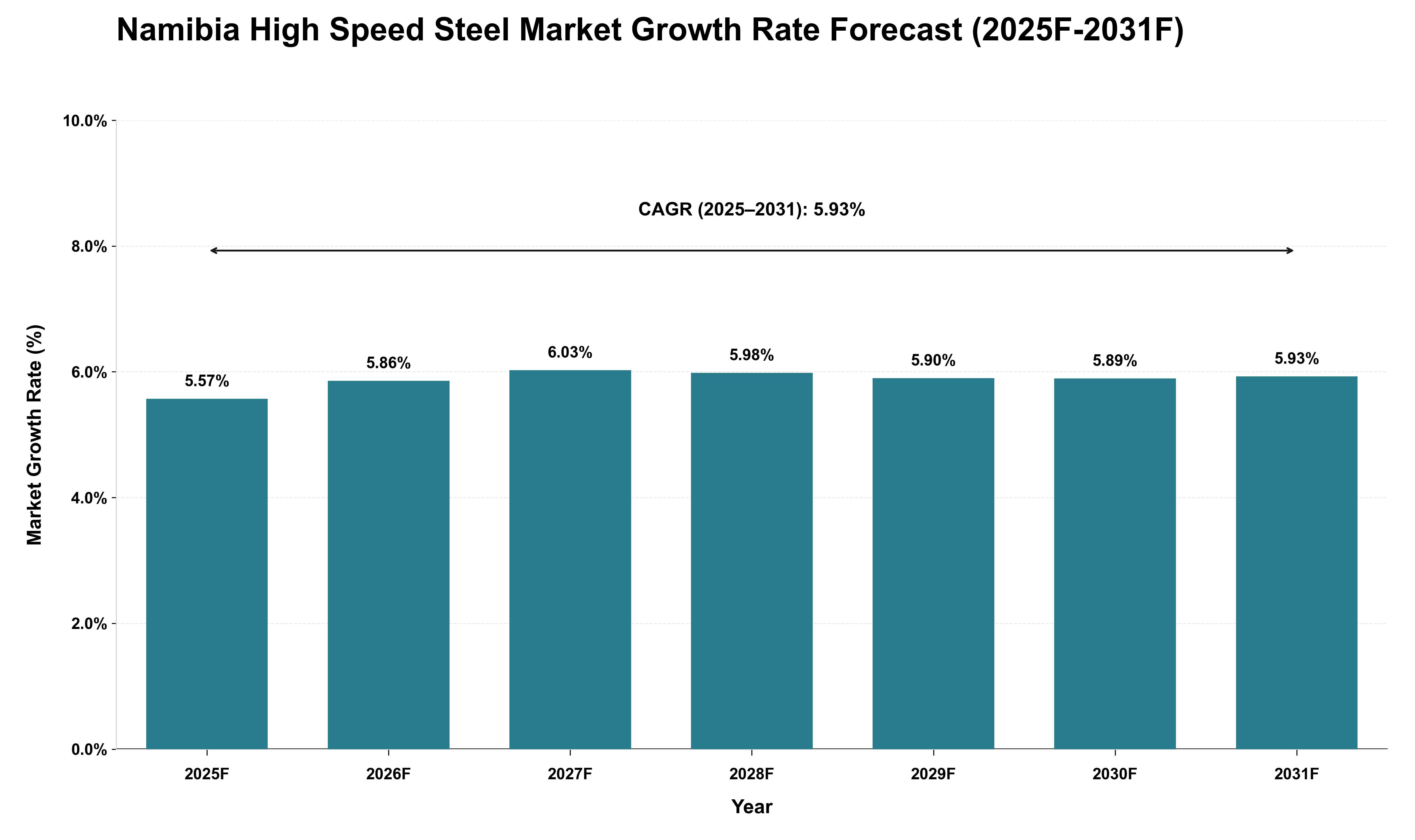 Namibia High Speed Steel Market Growth Rate Analysis (2025 - 2031)