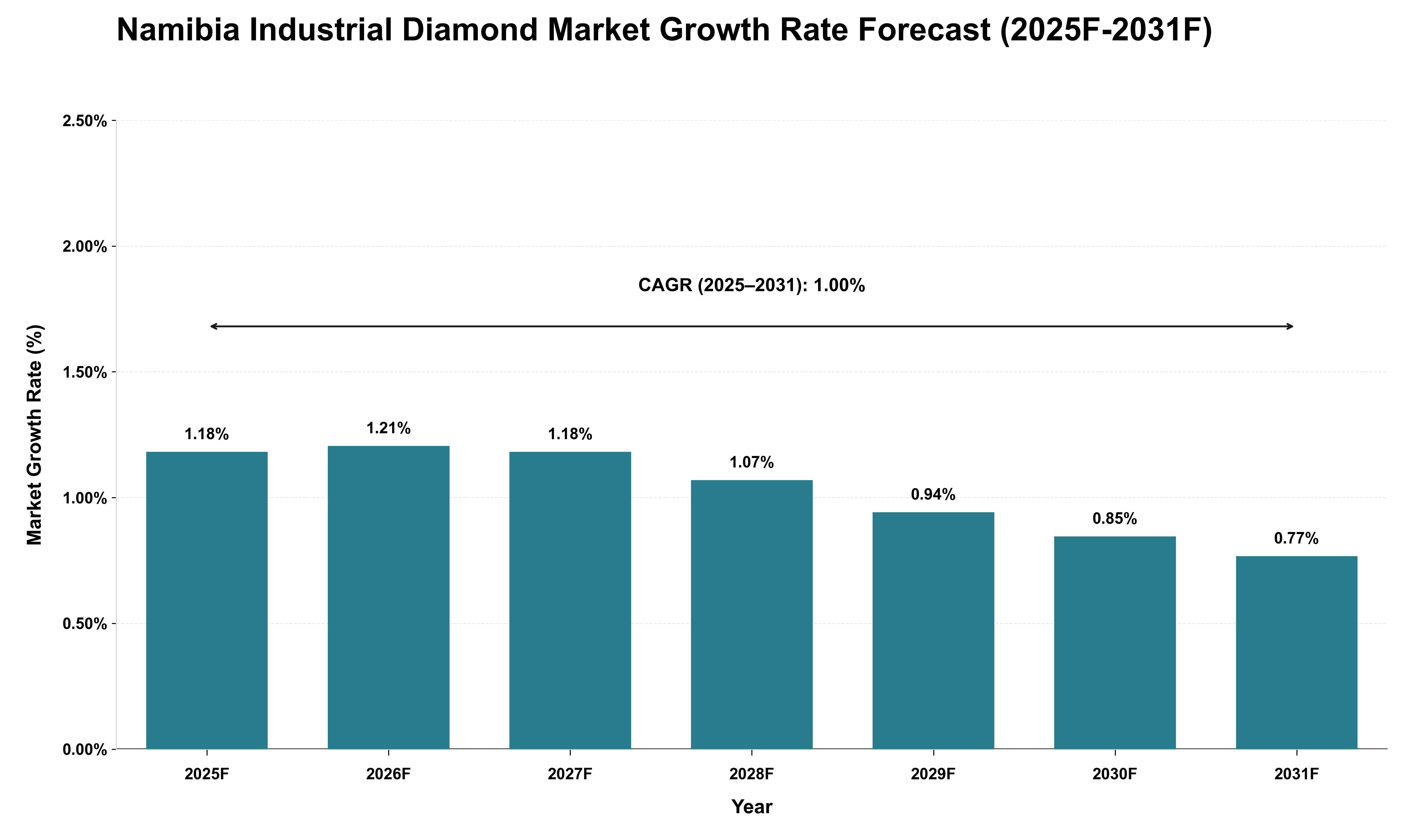 Namibia Industrial Diamond Market Growth Rate Analysis (2025 - 2031)