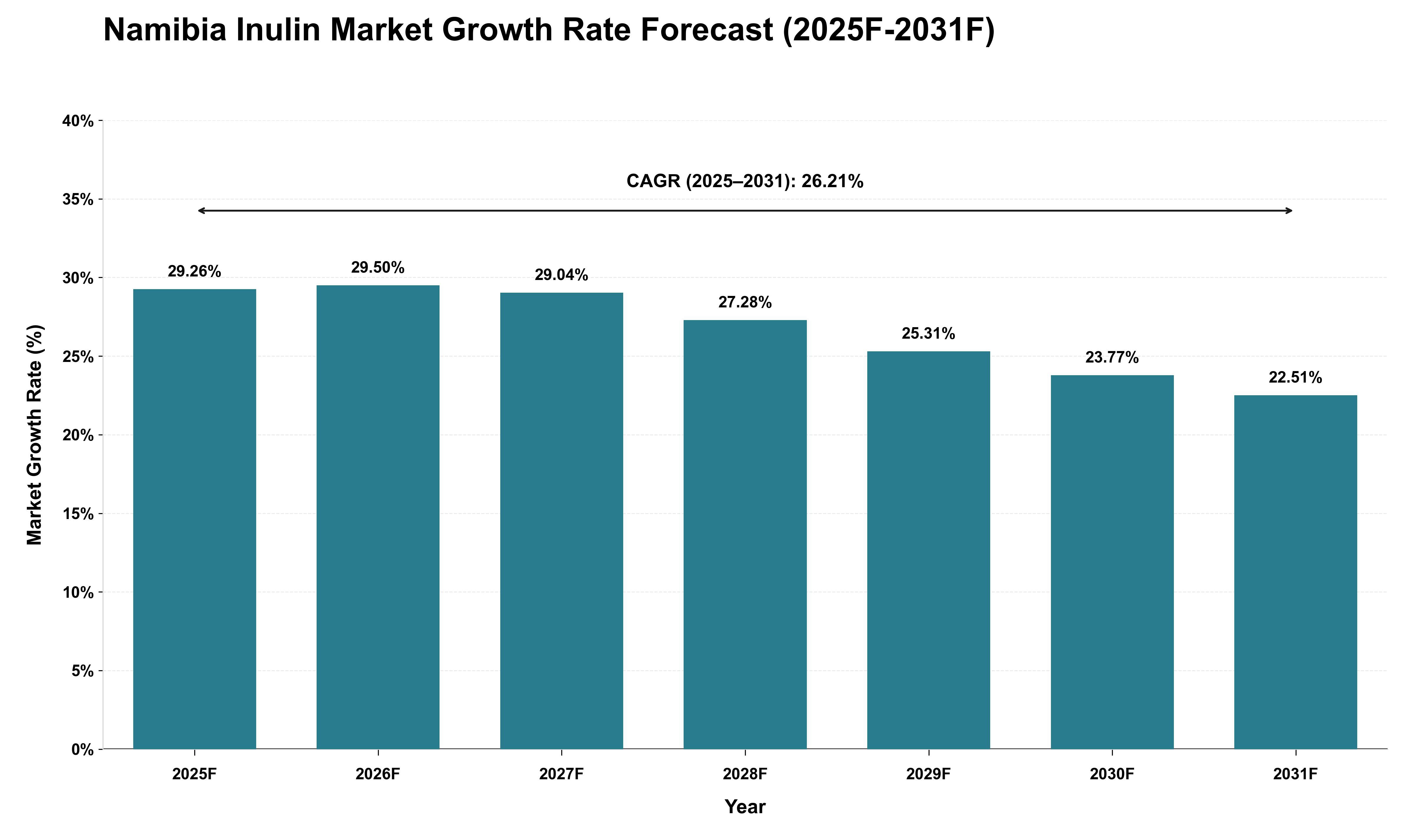 Namibia Inulin Market Growth Rate Analysis (2025 - 2031)