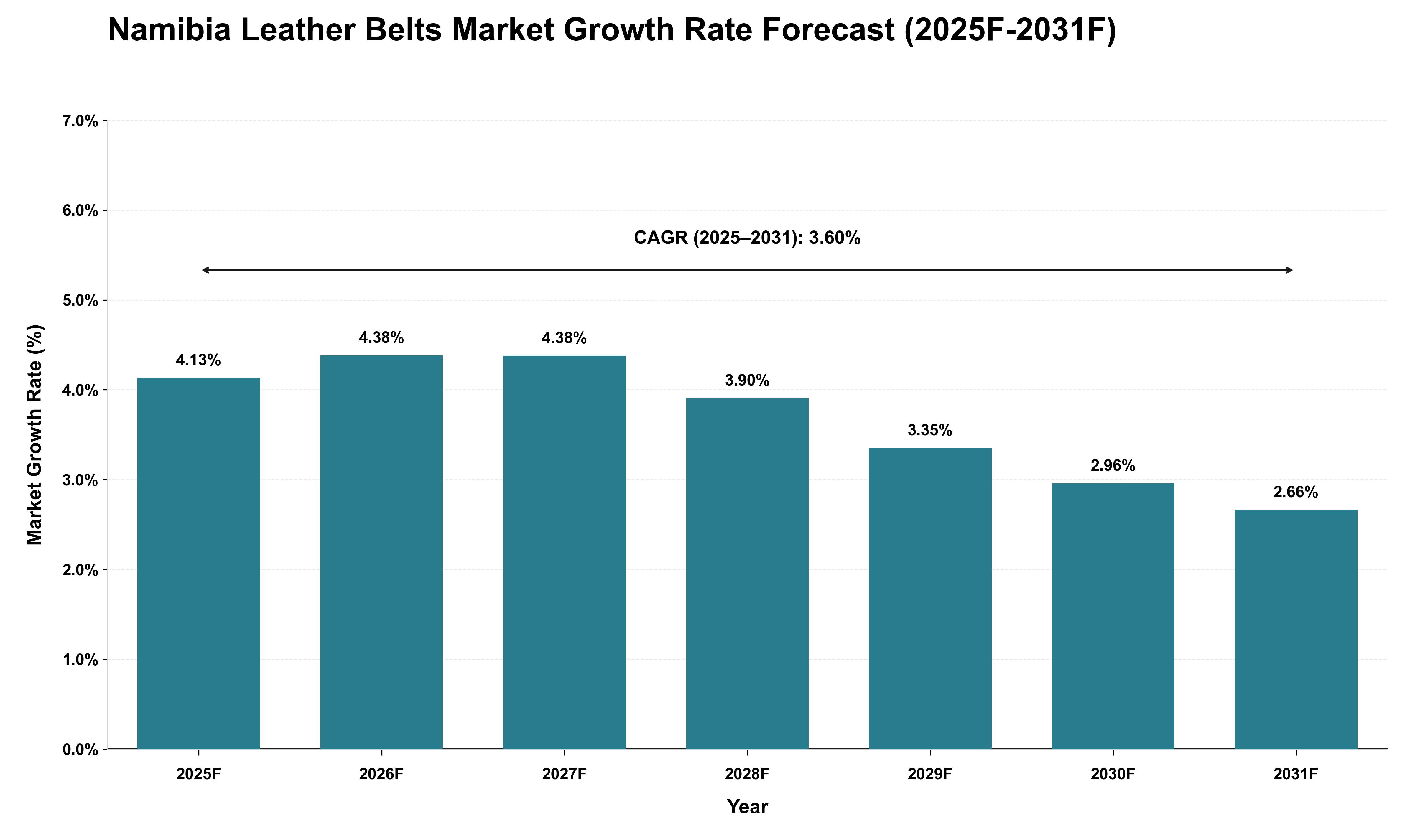 Namibia Leather Belts Market Growth Rate Analysis (2025 - 2031)