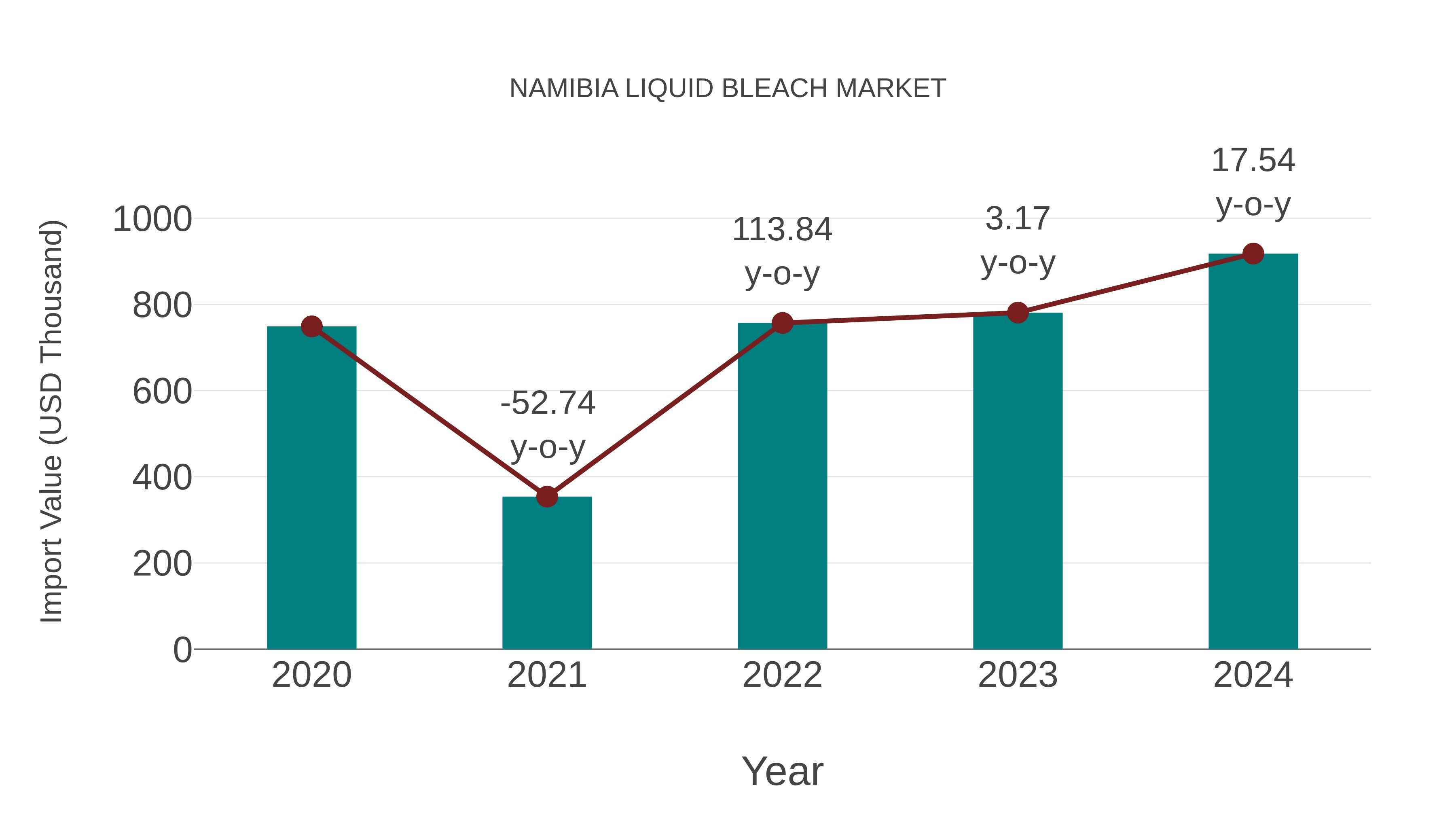  Namibia Liquid Bleach Market: Import Trend Analysis