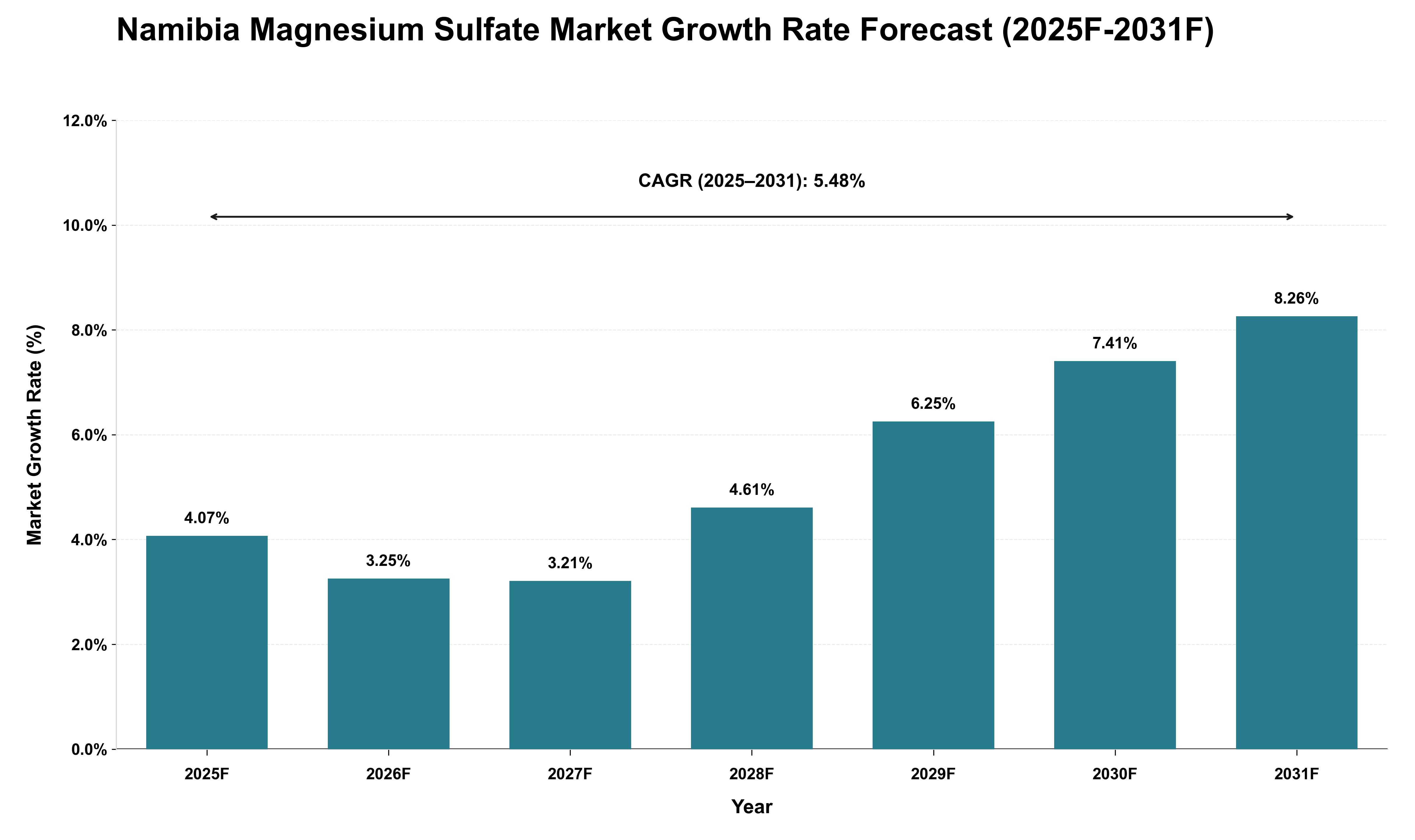 Namibia Magnesium Sulfate Market Growth Rate Analysis (2025 - 2031)