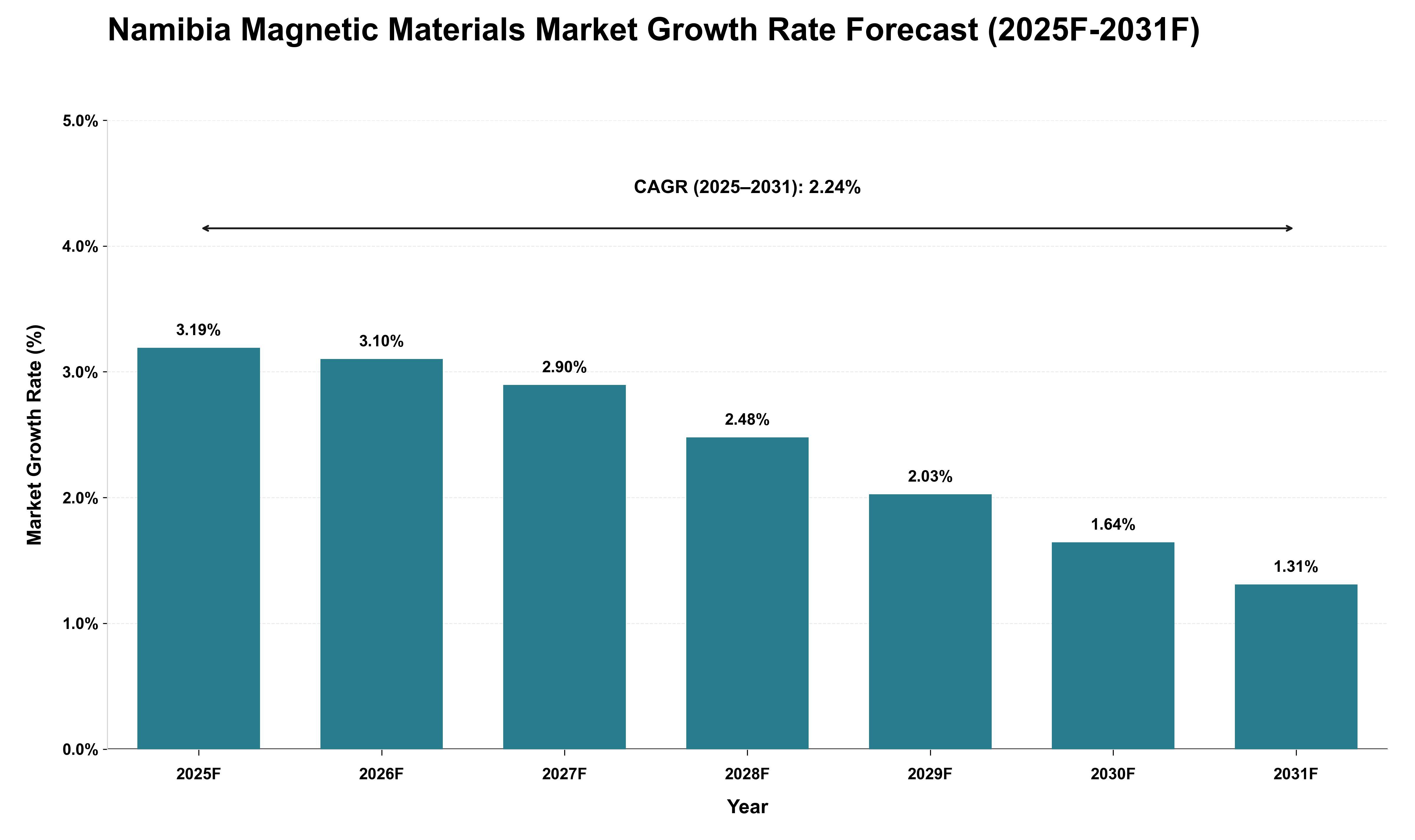 Namibia Magnetic Materials Market Growth Rate Analysis (2025 - 2031)