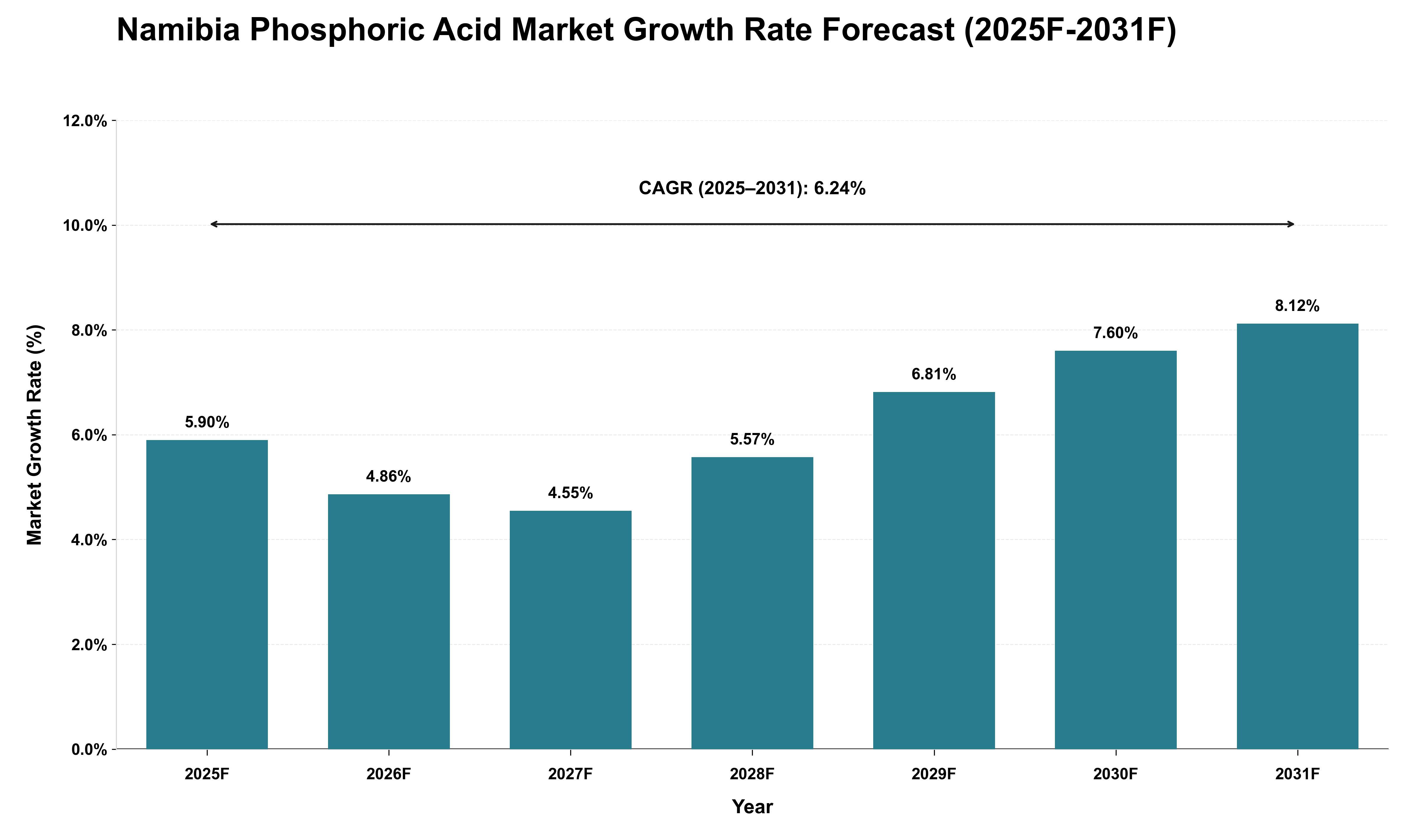Namibia Phosphoric Acid Market Growth Rate Analysis (2025 - 2031)