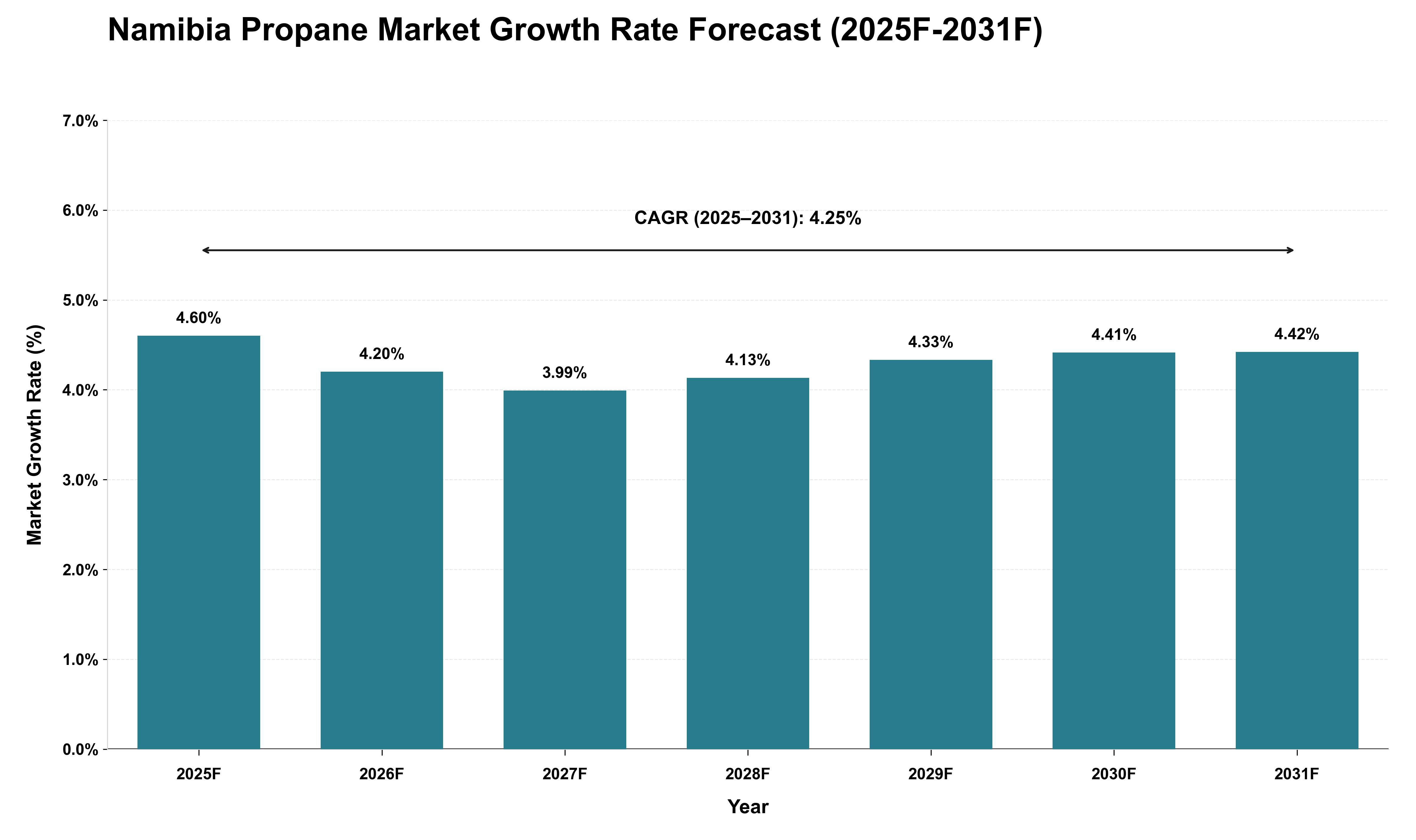 Namibia Propane Market Growth Rate Analysis (2025 - 2031)