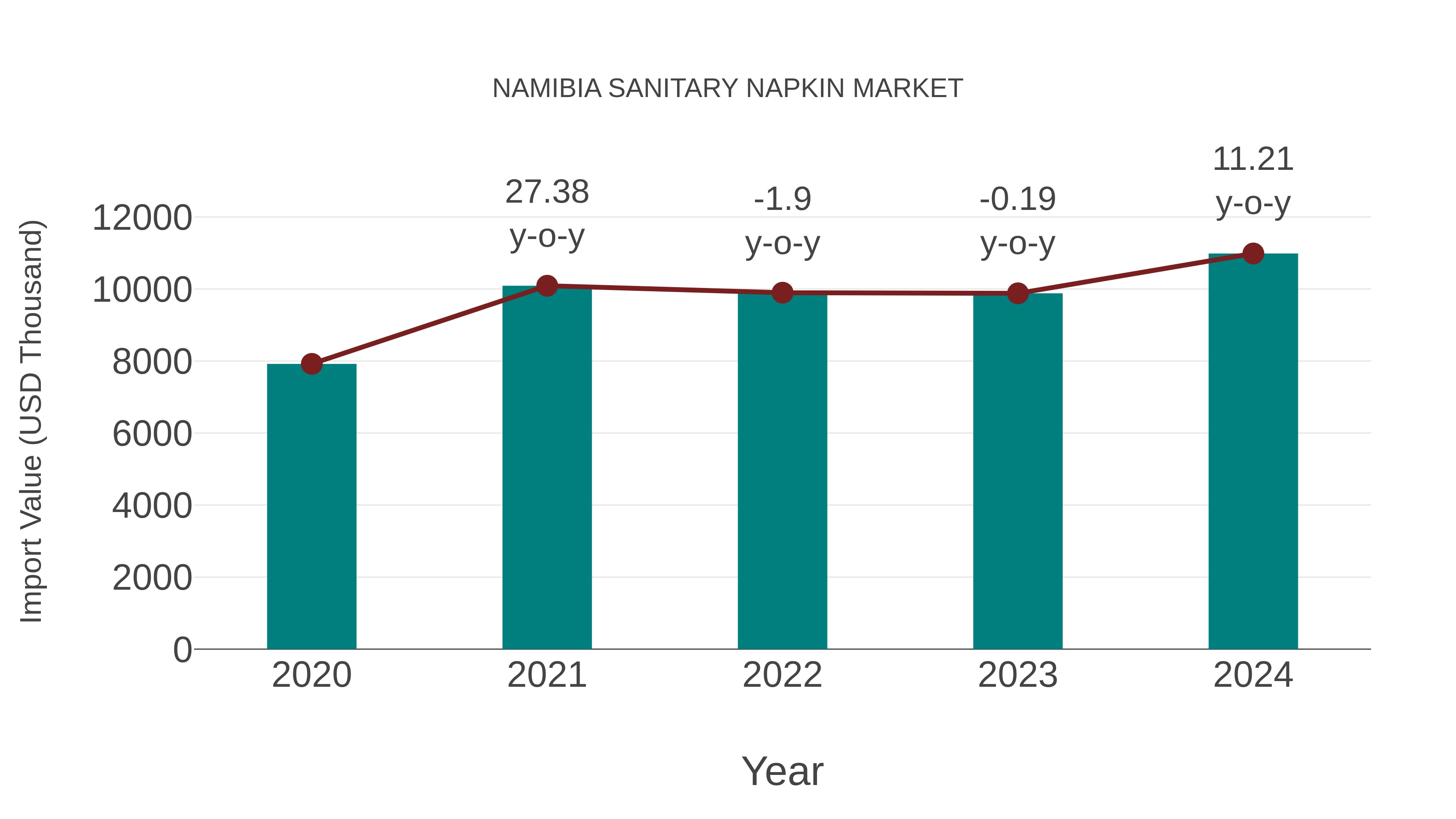  Namibia Sanitary Napkin Market: Import Trend Analysis