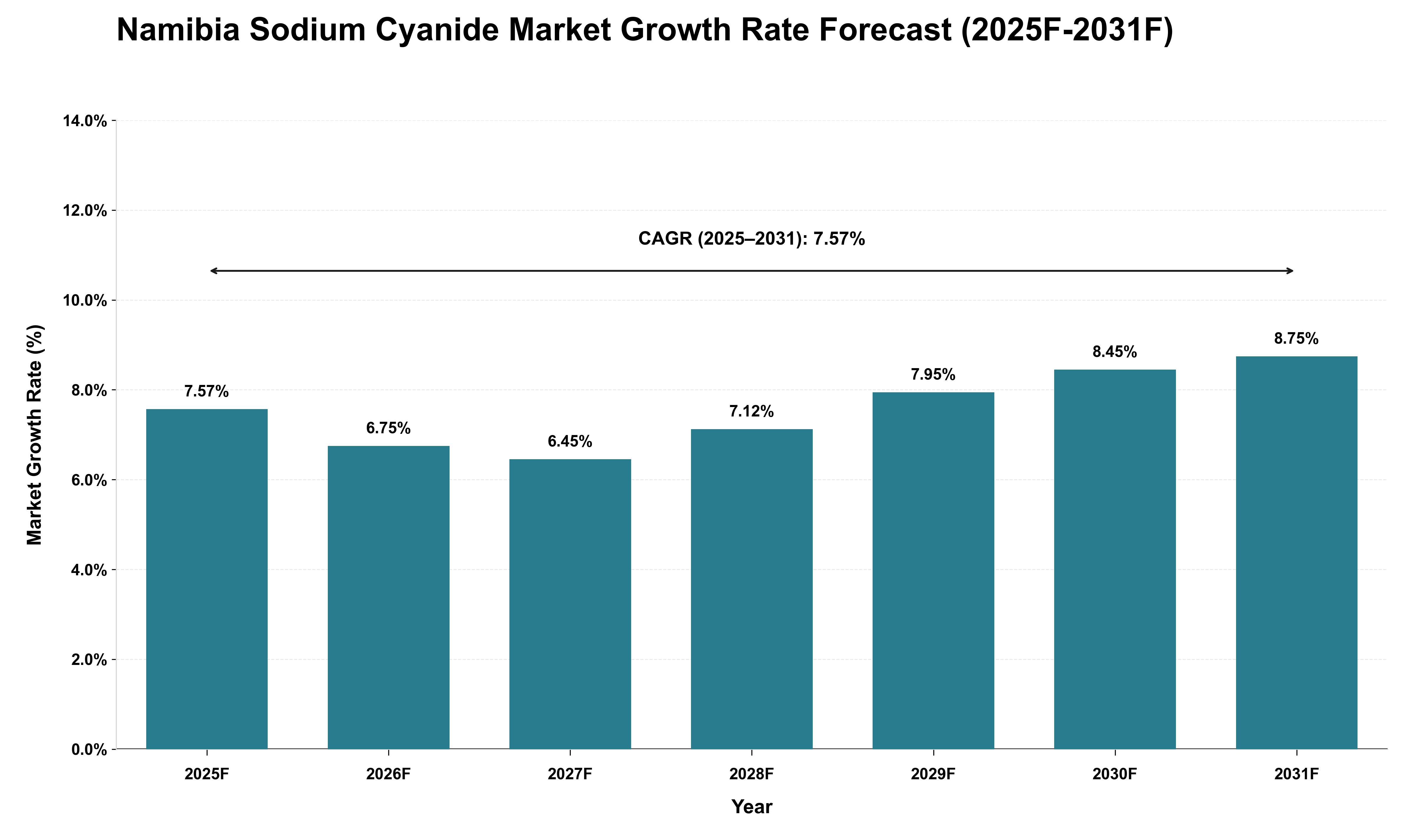 Namibia Sodium Cyanide Market Growth Rate Analysis (2025 - 2031)