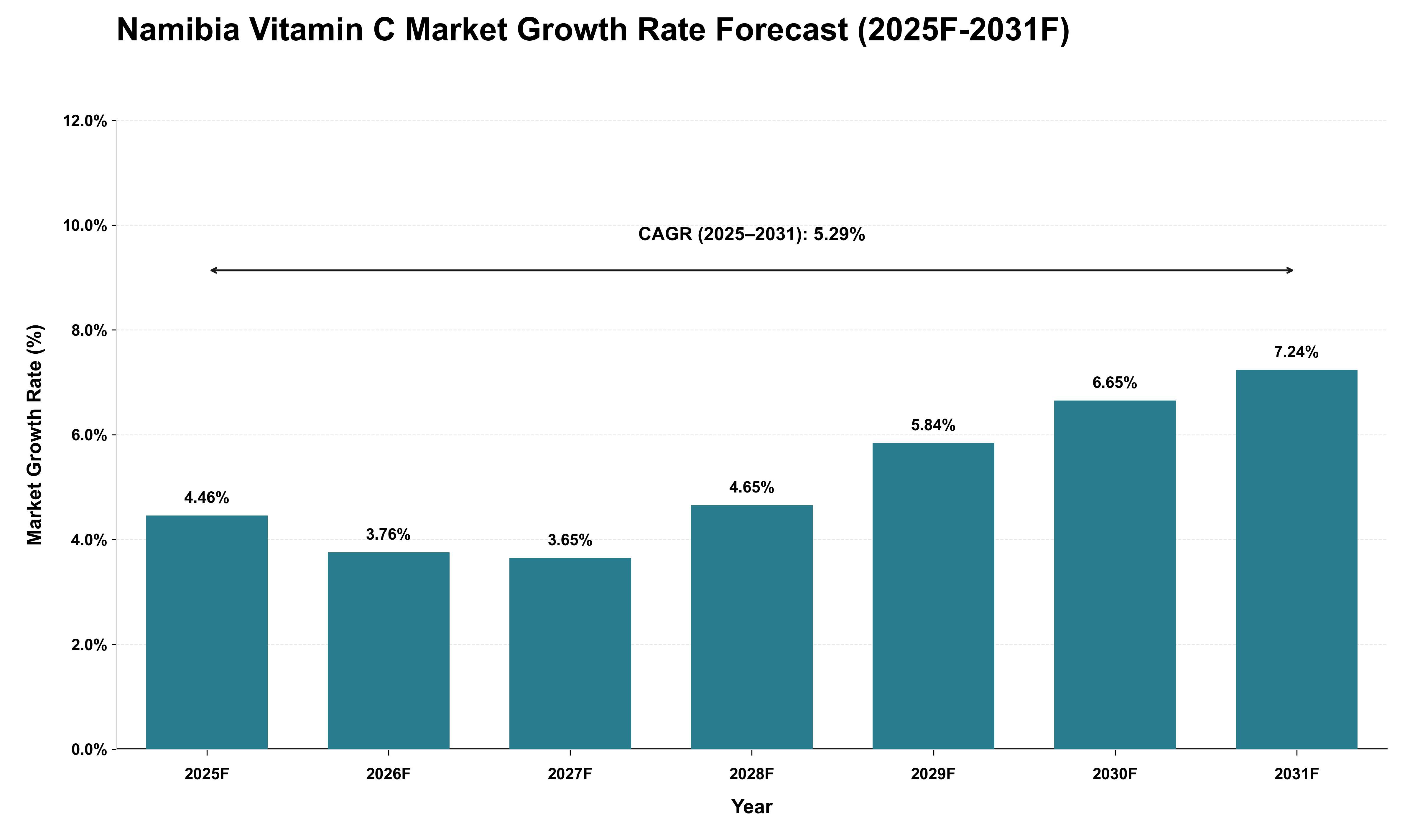 Namibia Vitamin C Market Growth Rate Analysis (2025 - 2031)