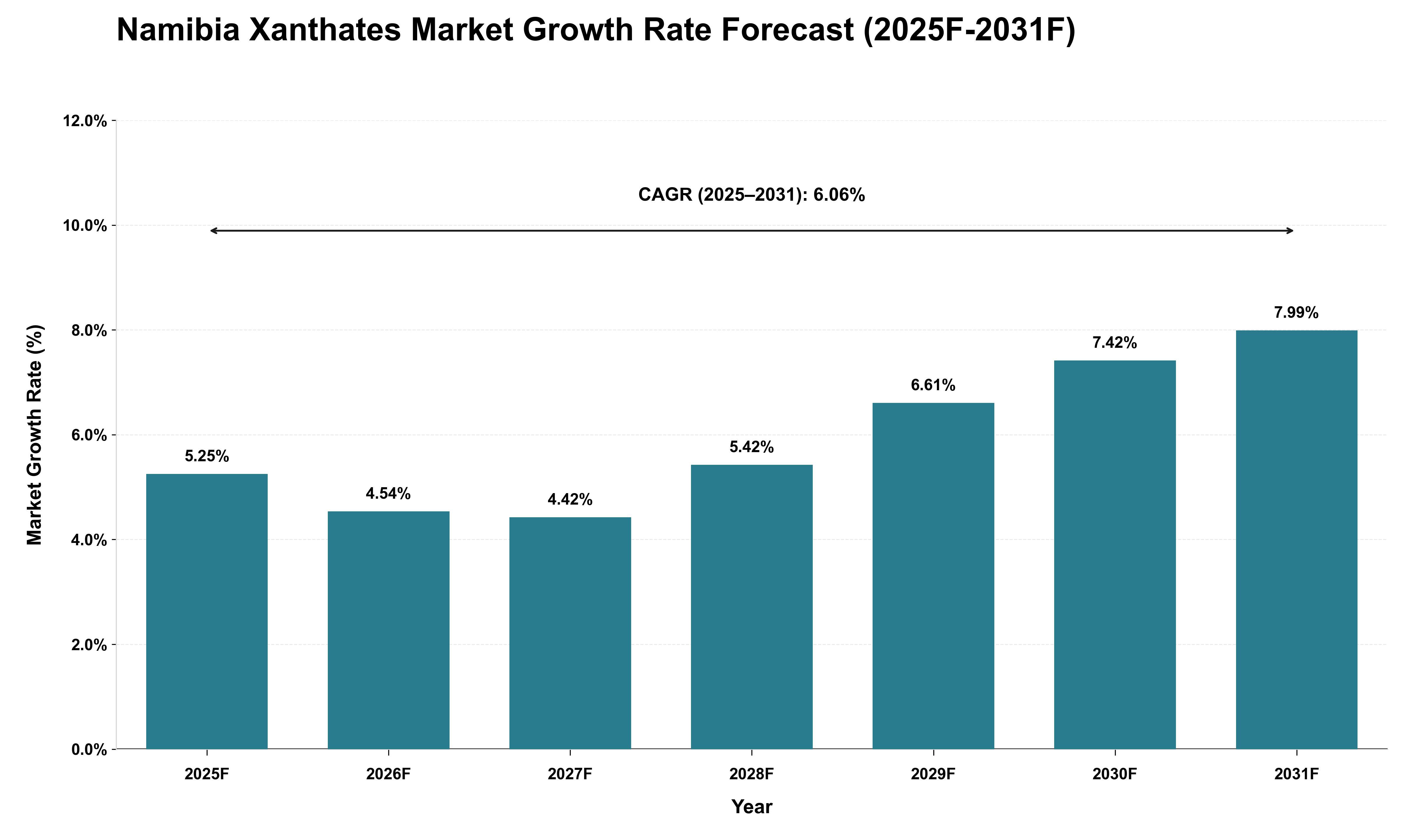 Namibia Xanthates Market Growth Rate Analysis (2025 - 2031)