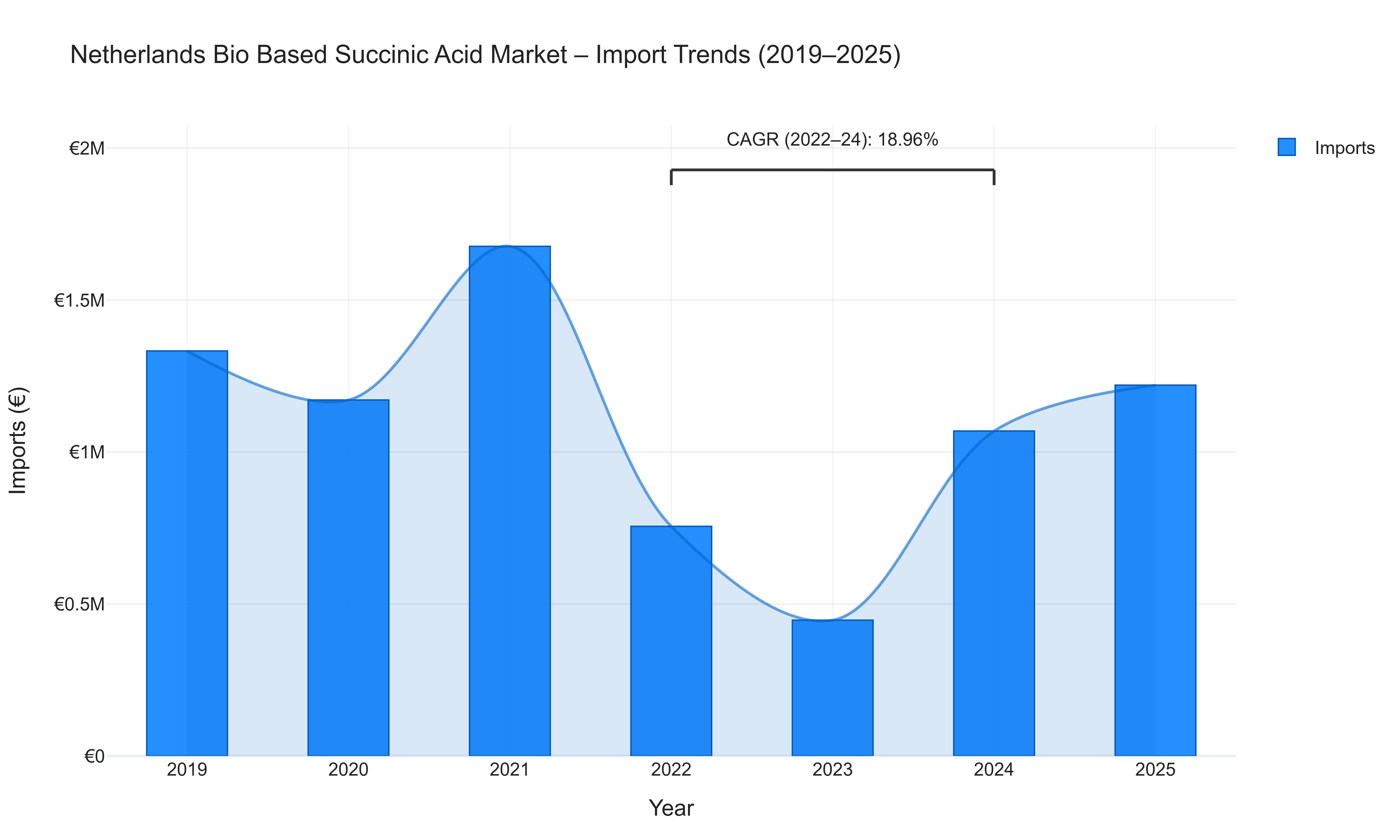 Netherlands Bio Based Succinic Acid Market - Import Trends (2019-2025)