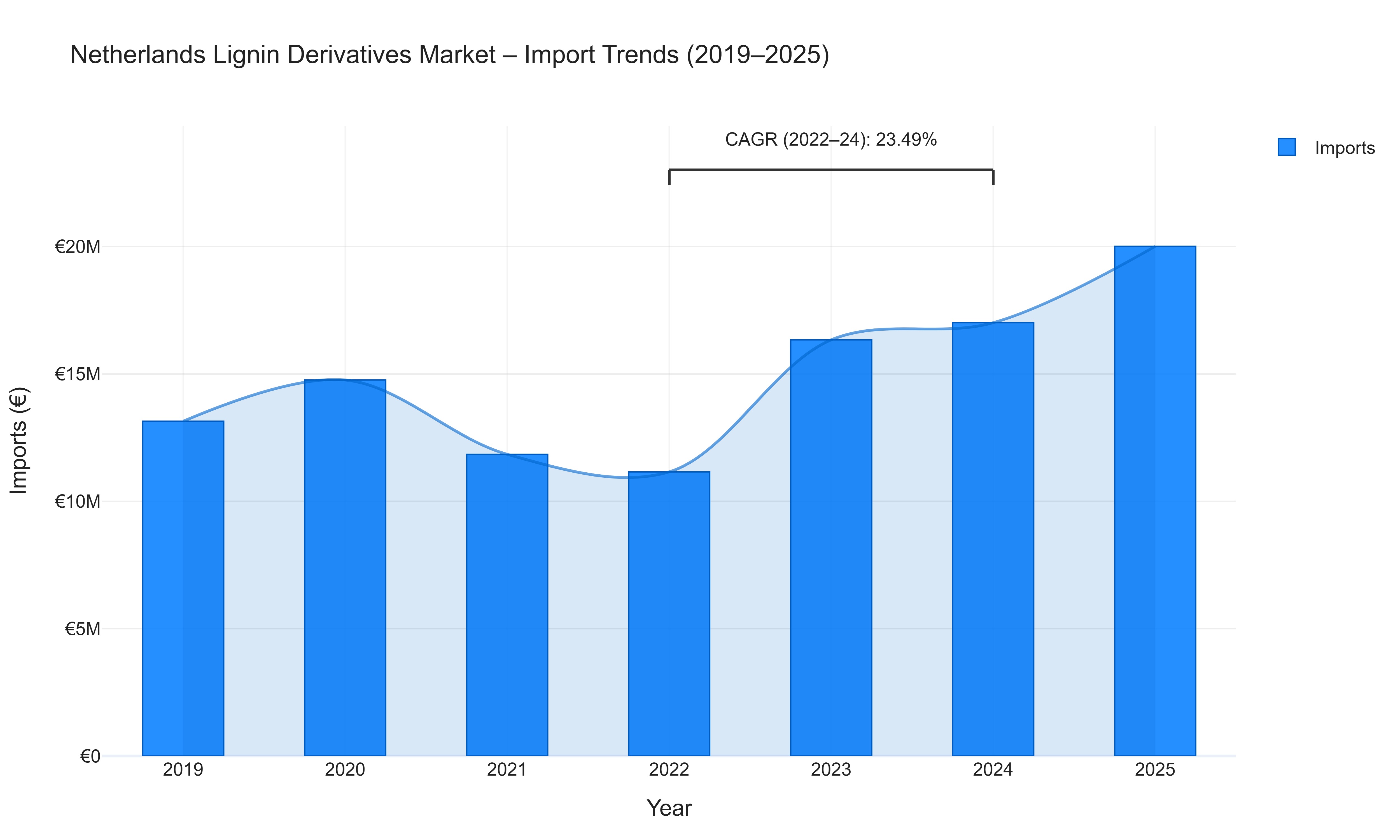 Netherlands Lignin Derivatives Market - Import Trends (2019-2025)