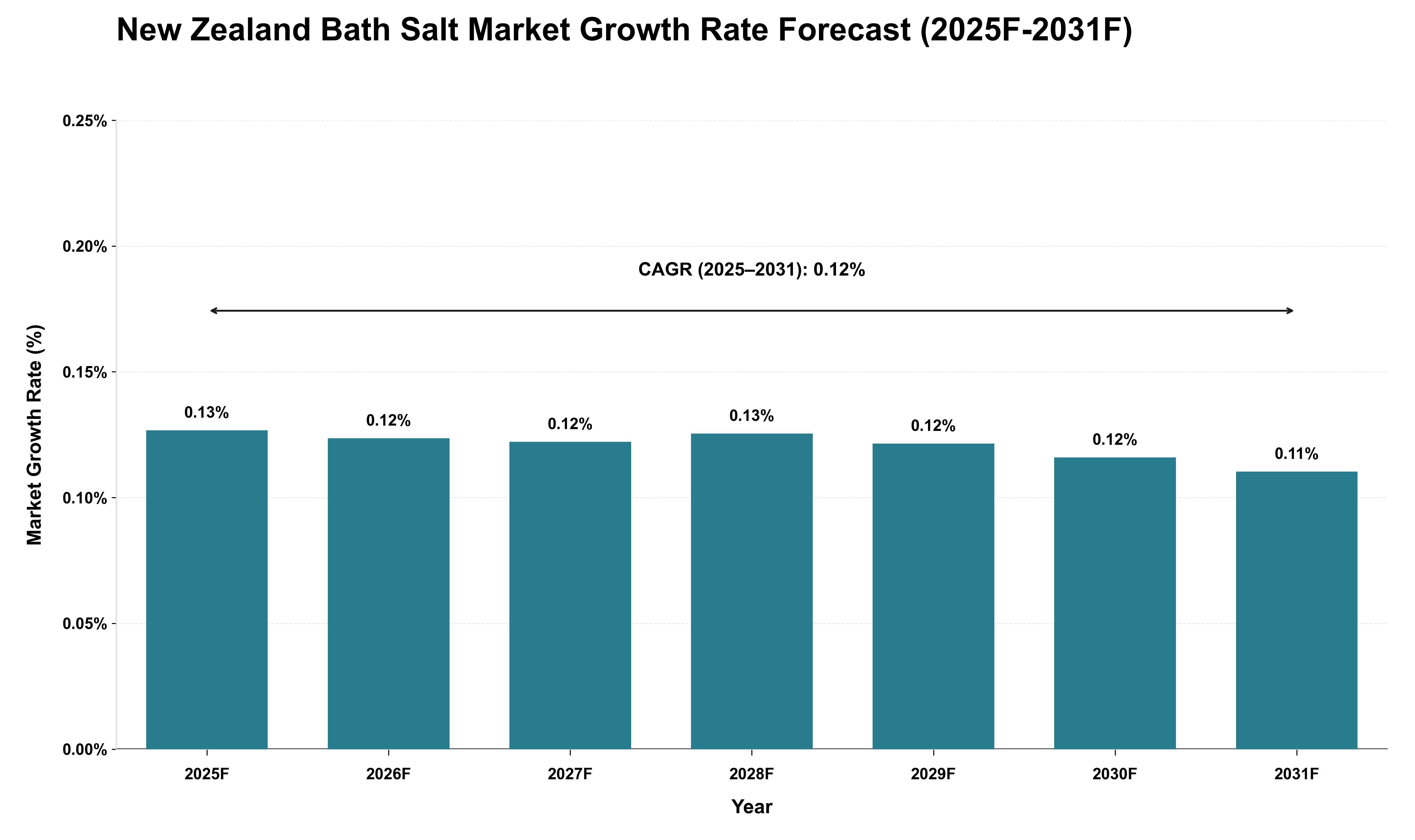 New Zealand Bath Salt Market Growth Rate Analysis (2025 - 2031)