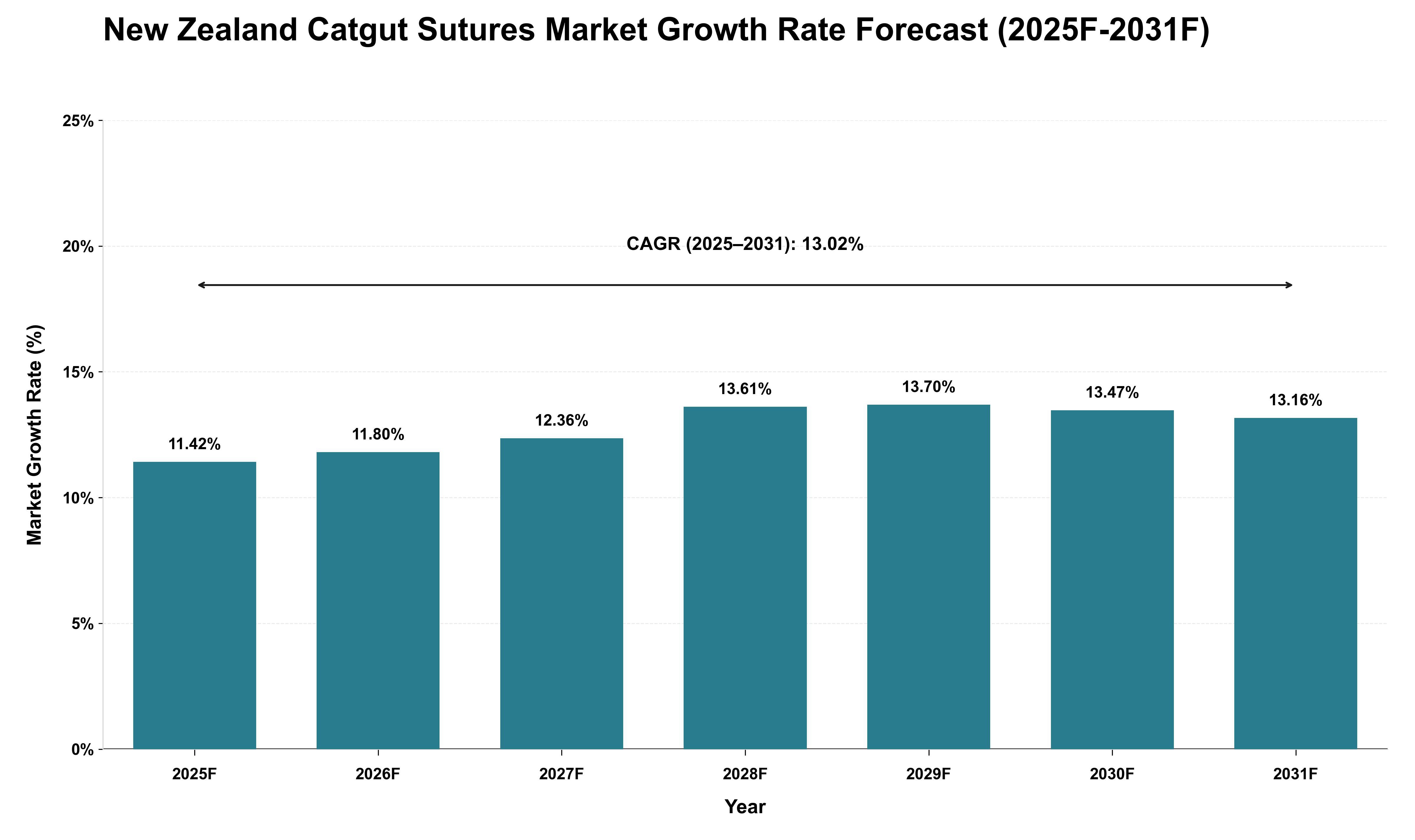 New Zealand Catgut Sutures Market Growth Rate Analysis (2025 - 2031)