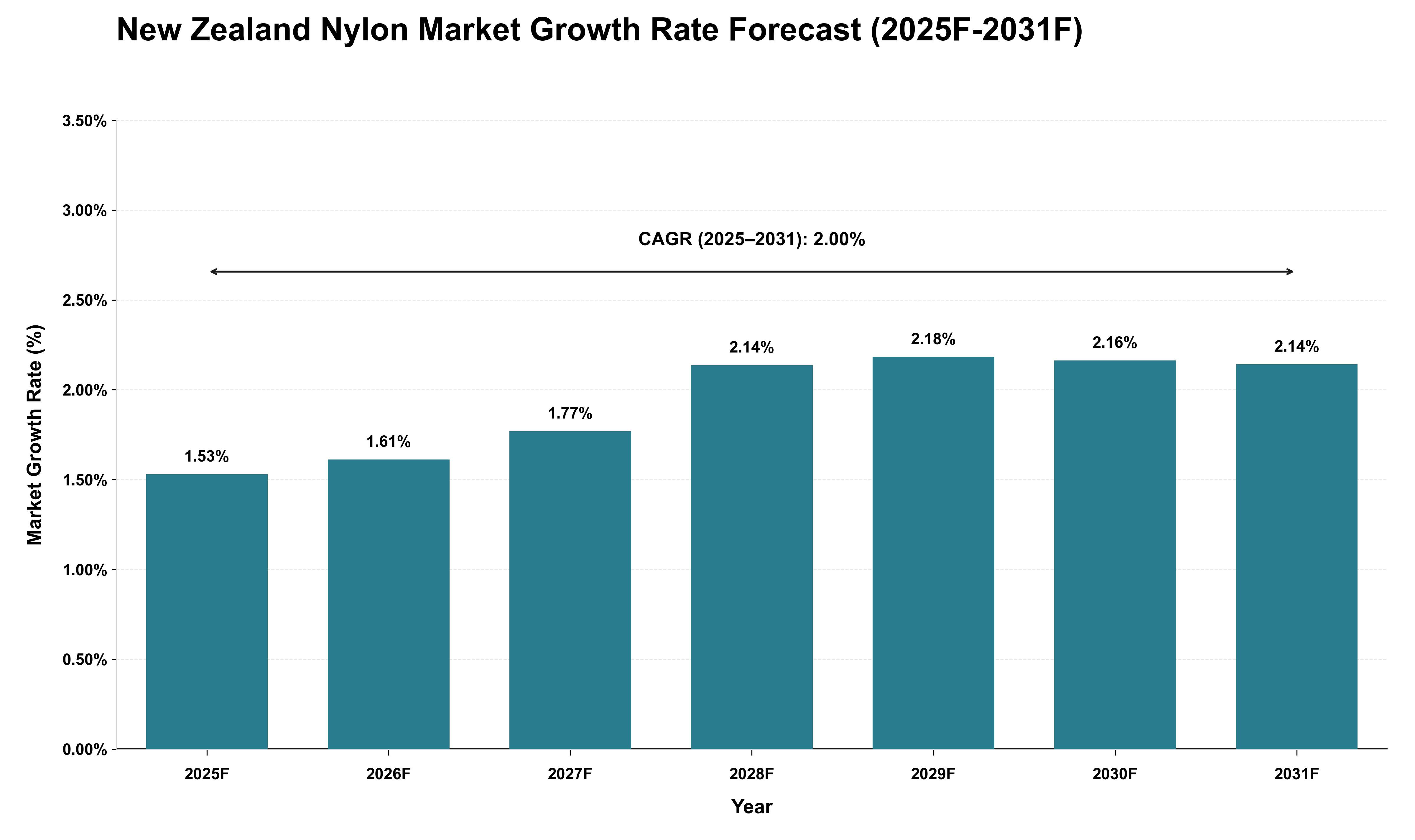 New Zealand Nylon Market Growth Rate Analysis (2025 - 2031)