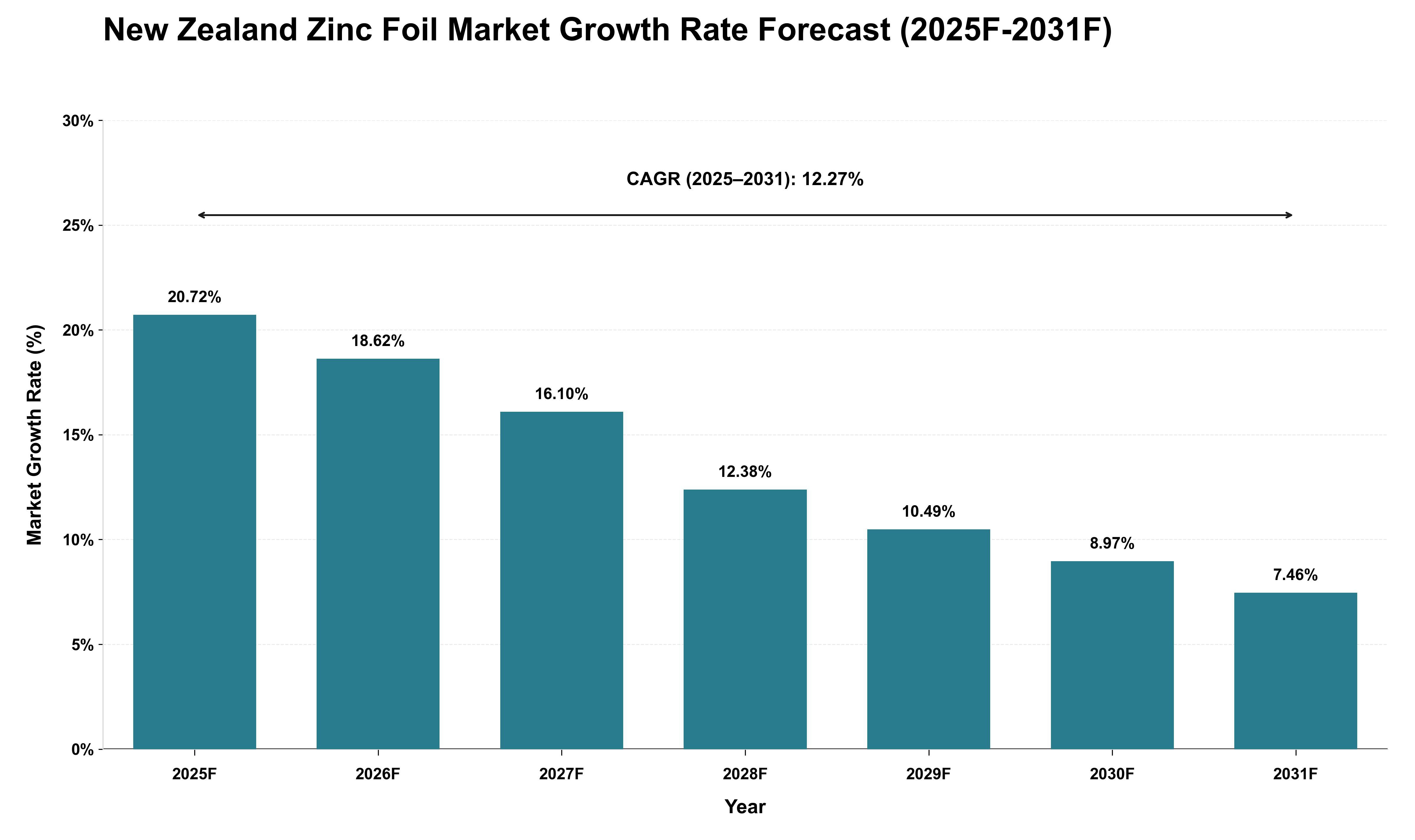 New Zealand Zinc Foil Market Growth Rate Analysis (2025 - 2031)