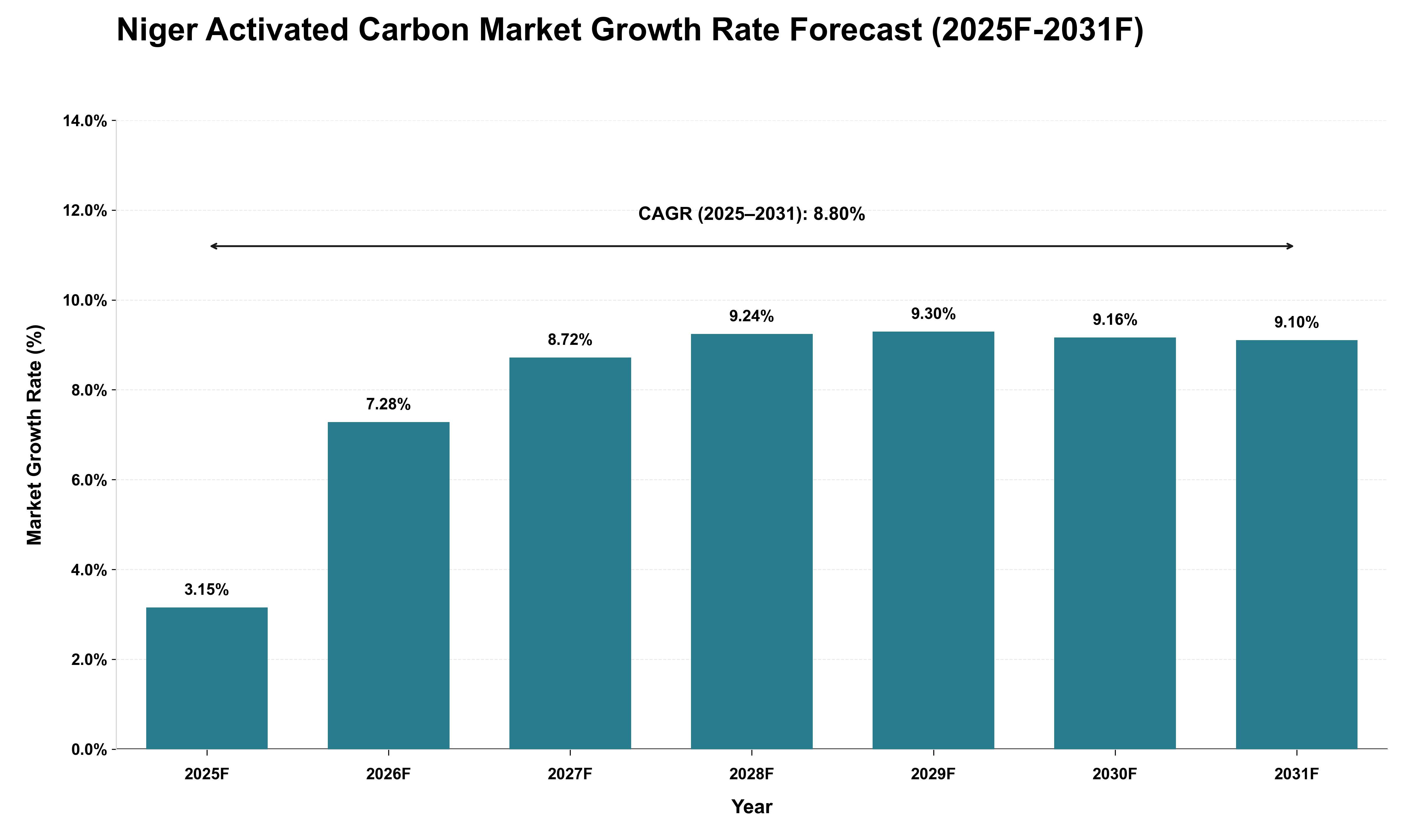 Niger Activated Carbon Market Growth Rate Analysis (2025 - 2031)