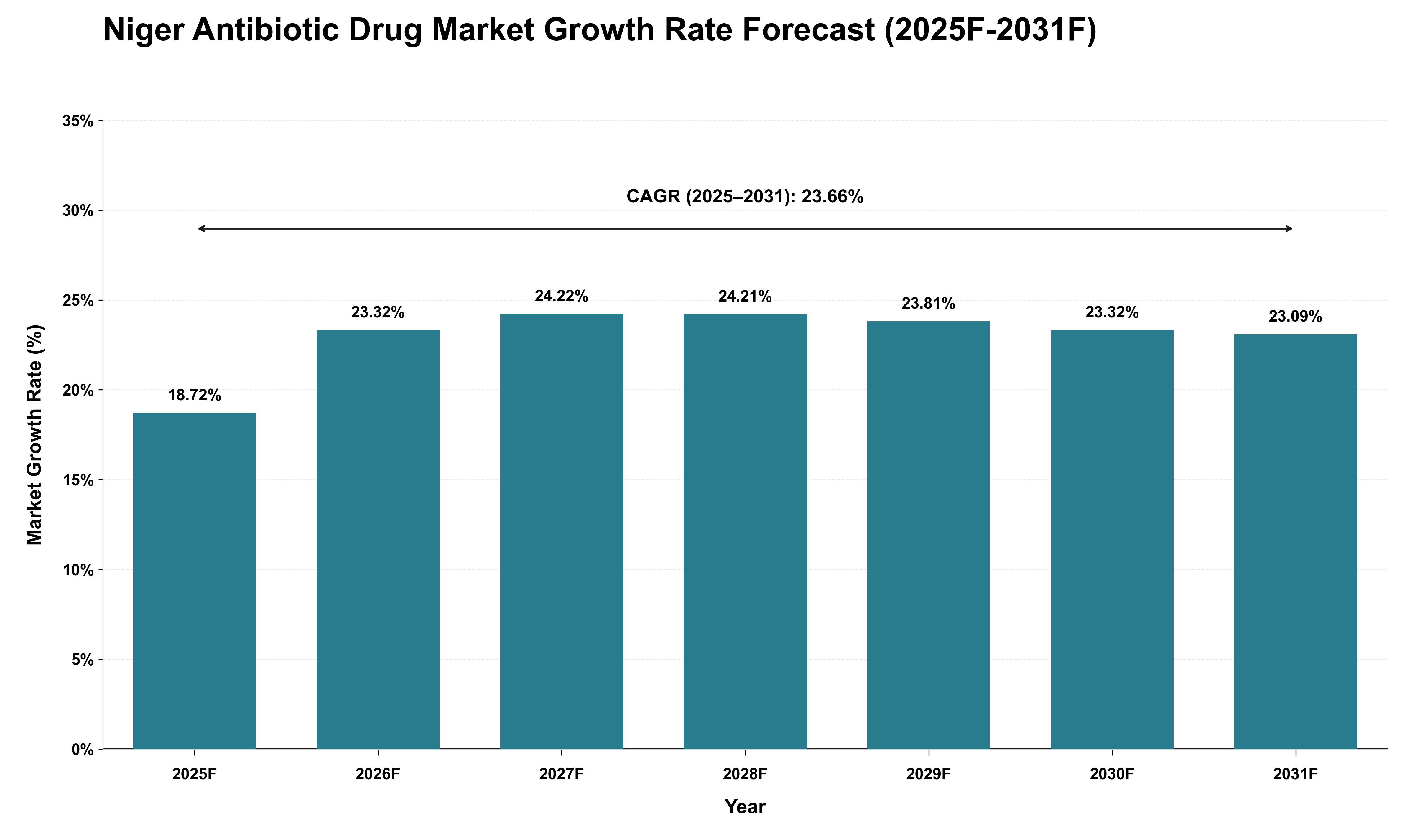 Niger Antibiotic Drug Market Growth Rate Analysis (2025 - 2031)