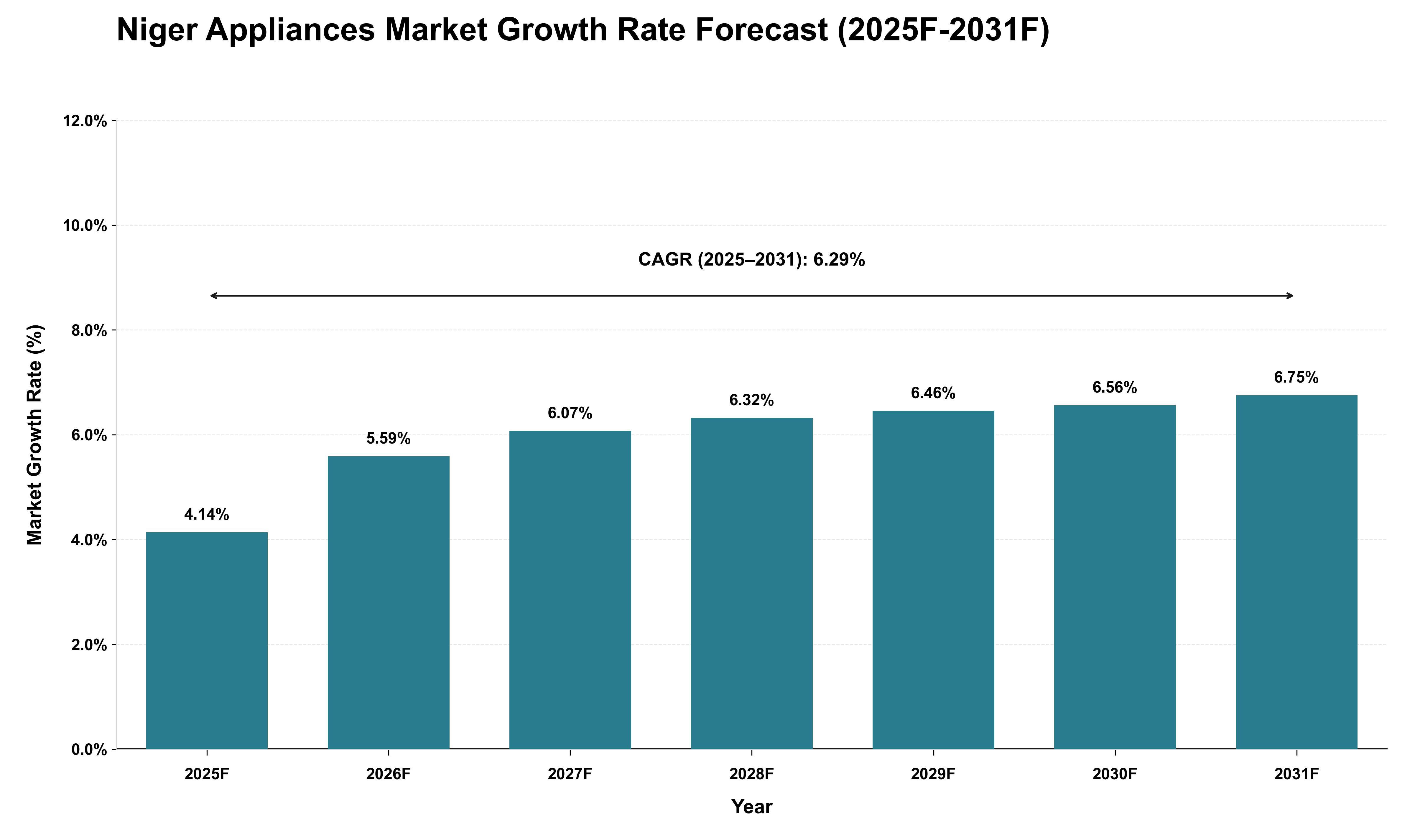 Niger Appliances Market Growth Rate Analysis (2025 - 2031)