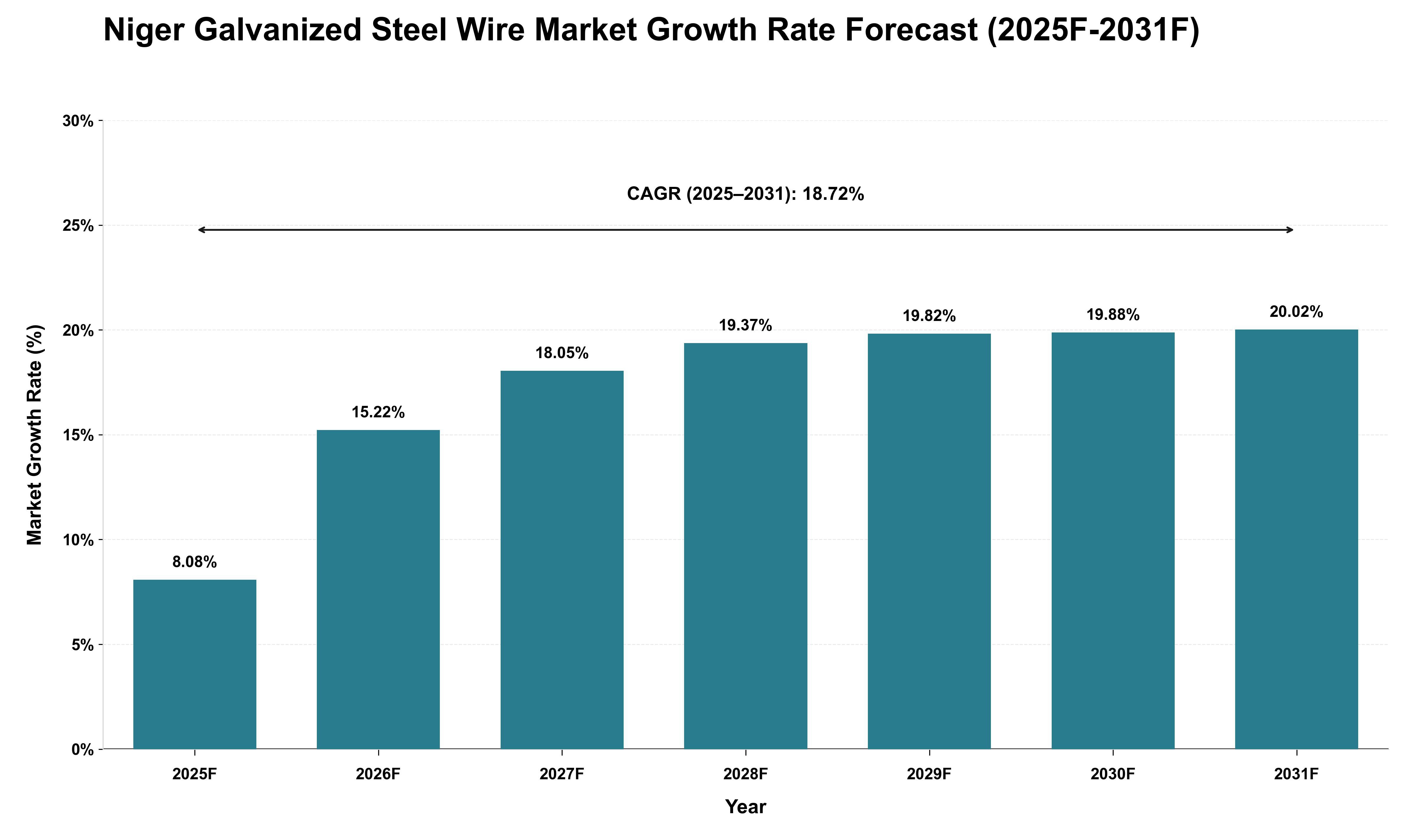 Niger Galvanized Steel Wire Market Growth Rate Analysis (2025 - 2031)