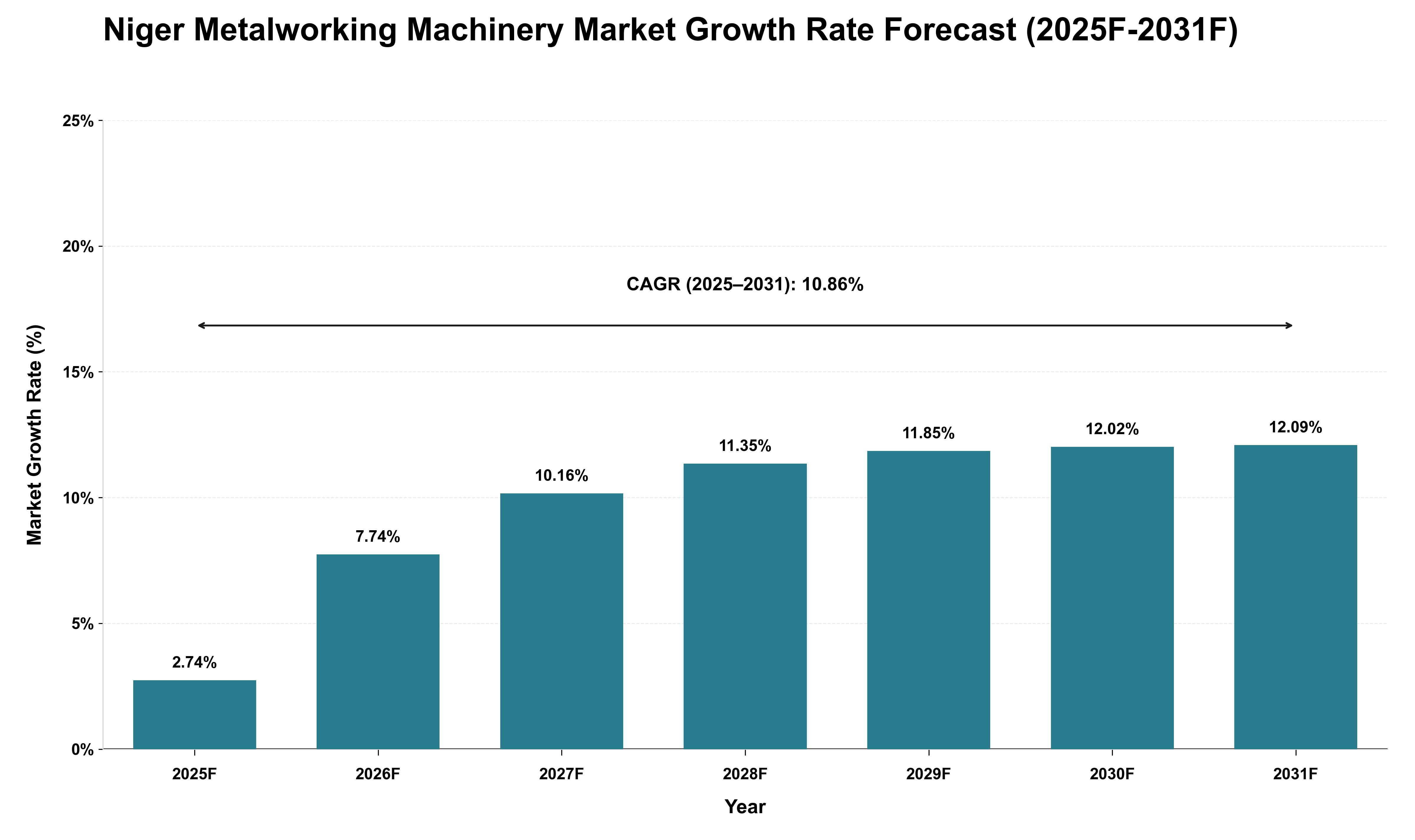 Niger Metalworking Machinery Market Growth Rate Analysis (2025 - 2031)
